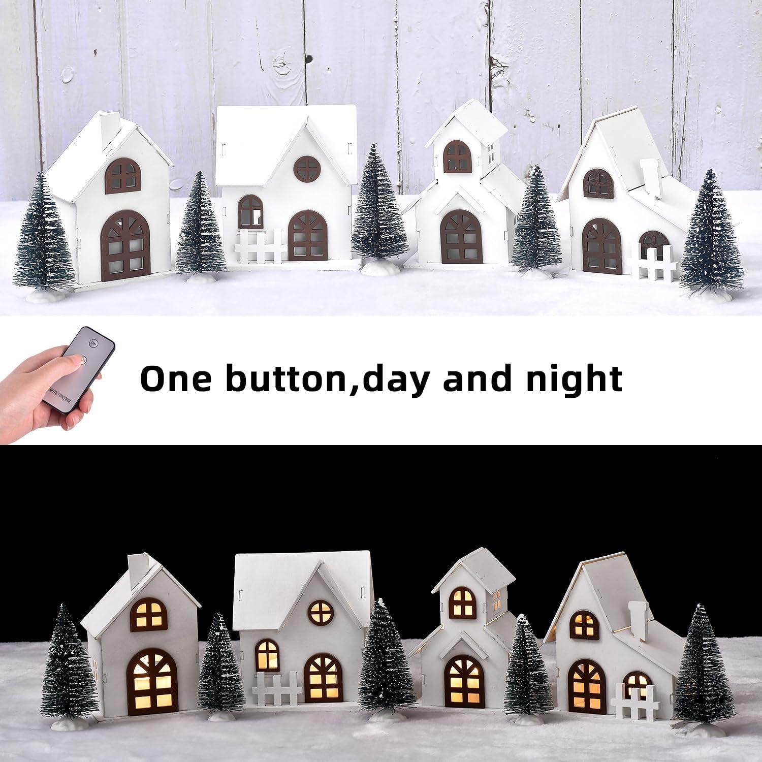Conjunto de Esculturas Navideñas Ovootok, 9 Piezas con LED