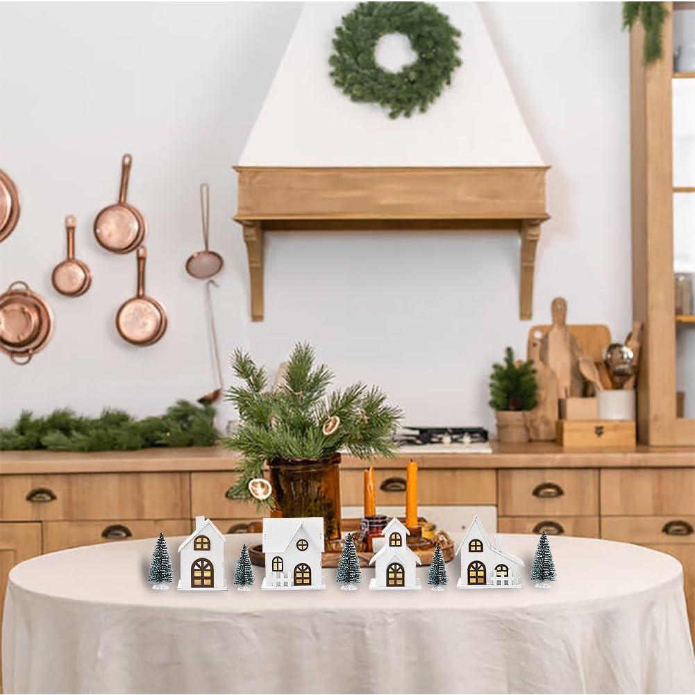 Conjunto de Esculturas Navideñas Ovootok, 9 Piezas con LED