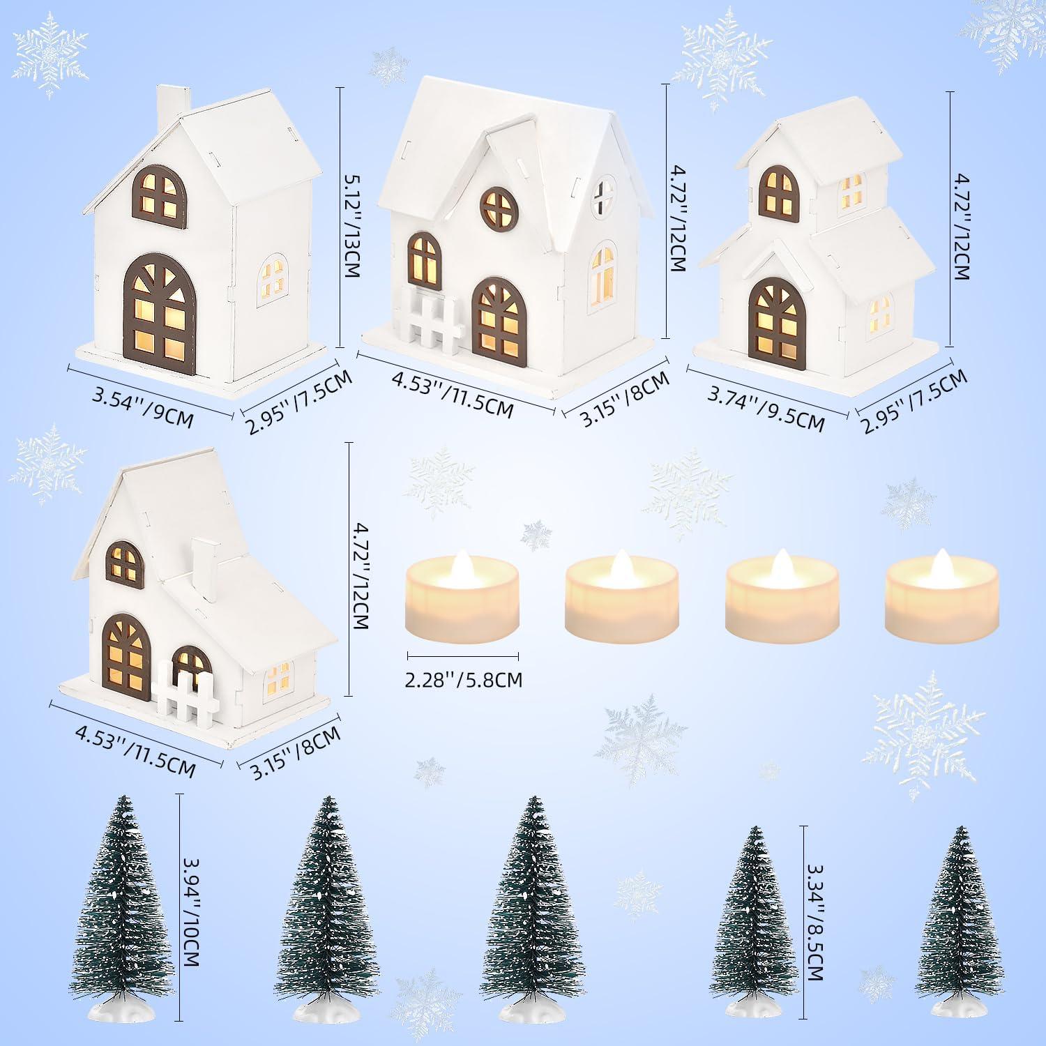 Conjunto de Esculturas Navideñas Ovootok, 9 Piezas con LED