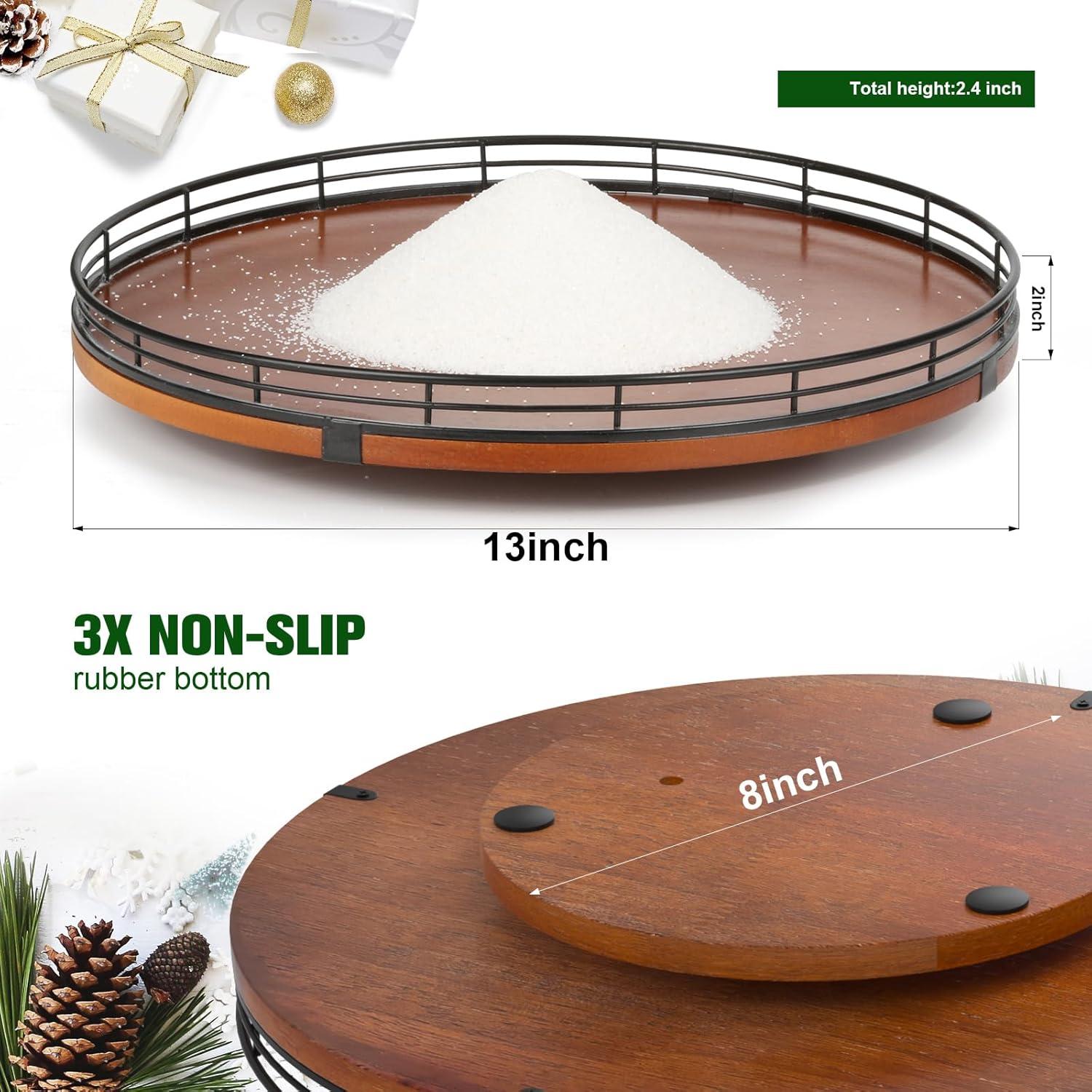 Conjunto Navideño 12 PCS Lazy Susan Madera Roble 33 cm