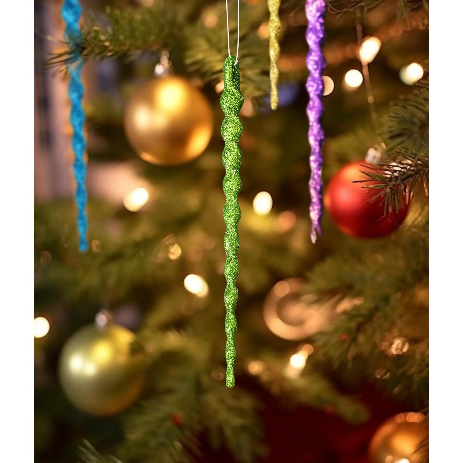 Adornos de Plástico Brillante AMS 30 PCS Carámbano 13cm