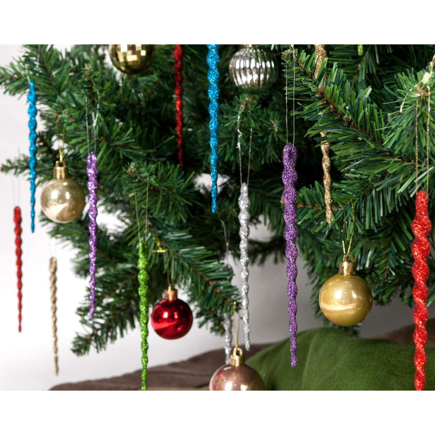 Adornos de Plástico Brillante AMS 30 PCS Carámbano 13cm