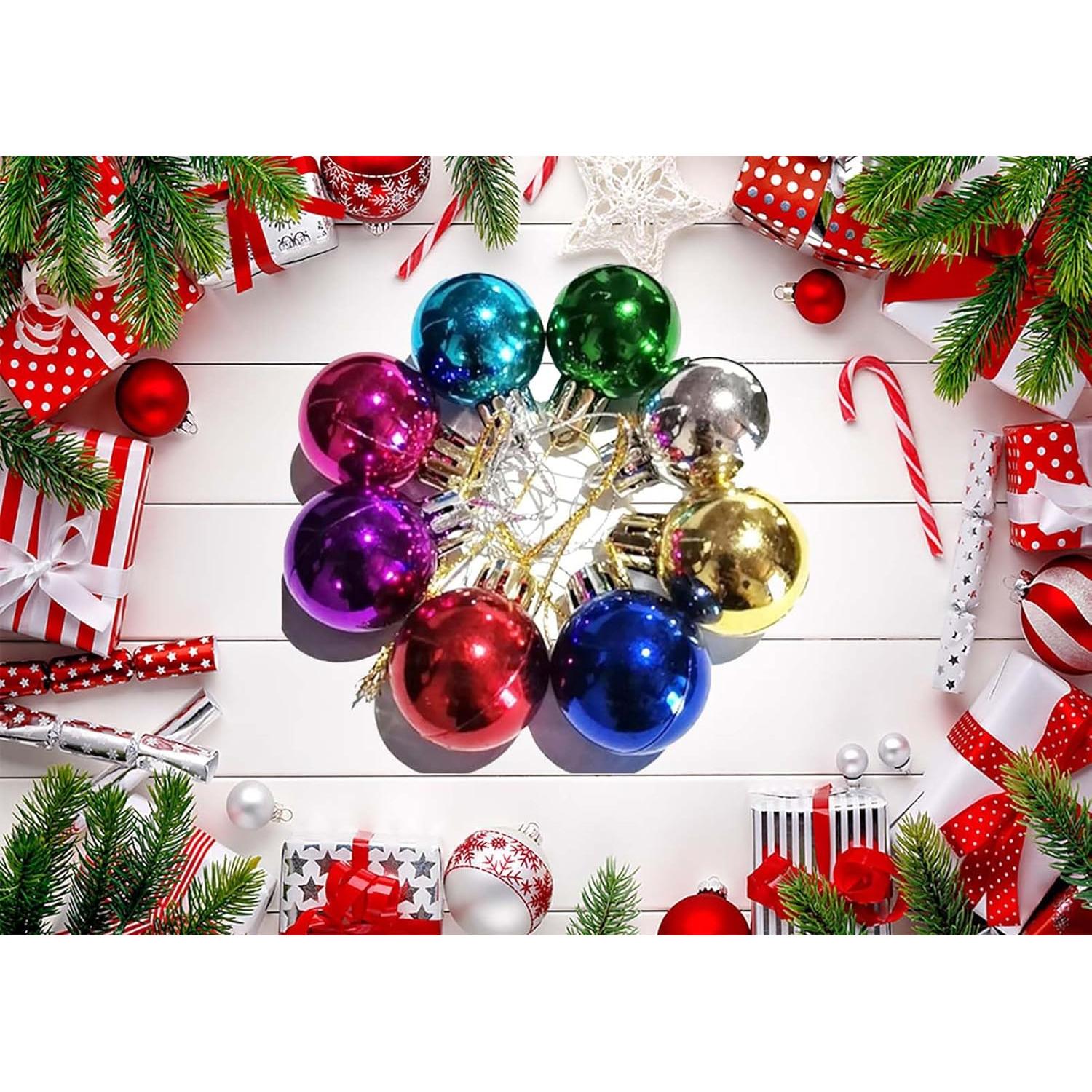 Paquete de 24 Bolas Ornamentales HQM 3 cm Multicolor