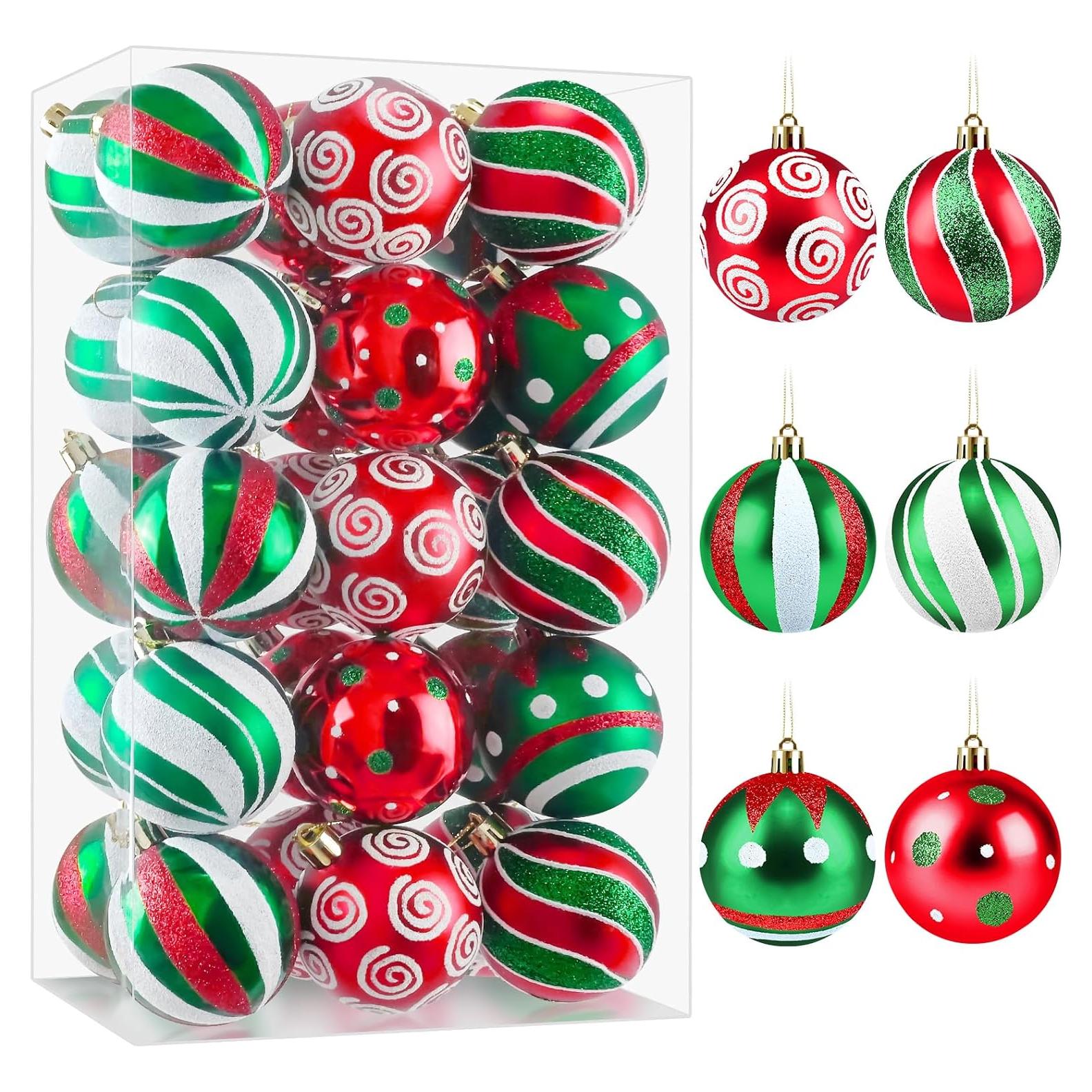 Juego de 30 Adornos Navideños Yintok 6.1 cm A Prueba de Roturas