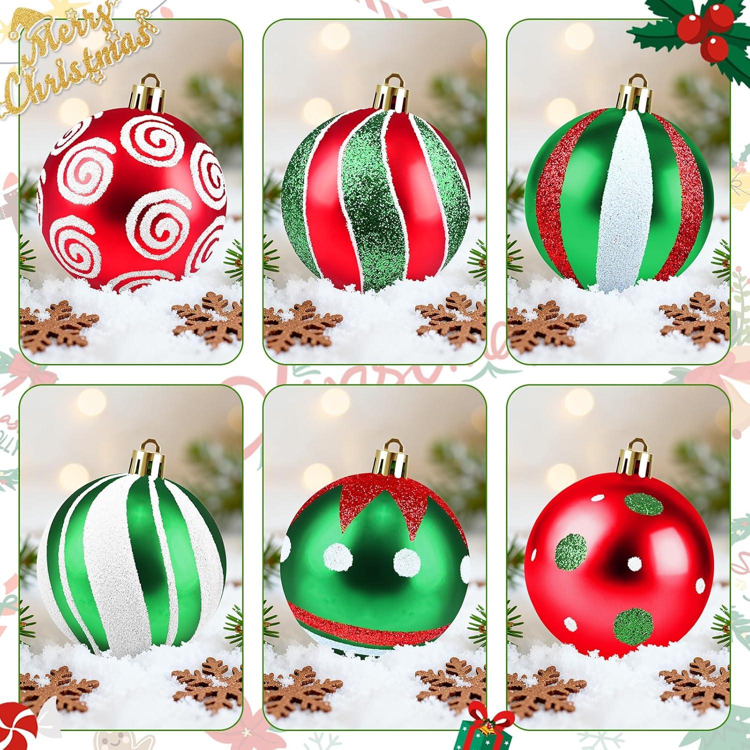 Juego de 30 Adornos Navideños Yintok 6.1 cm A Prueba de Roturas