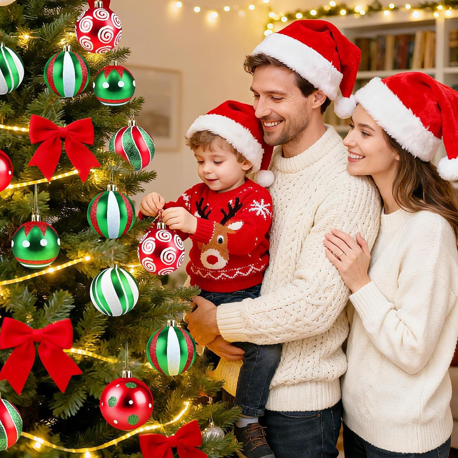 Juego de 30 Adornos Navideños Yintok 6.1 cm A Prueba de Roturas