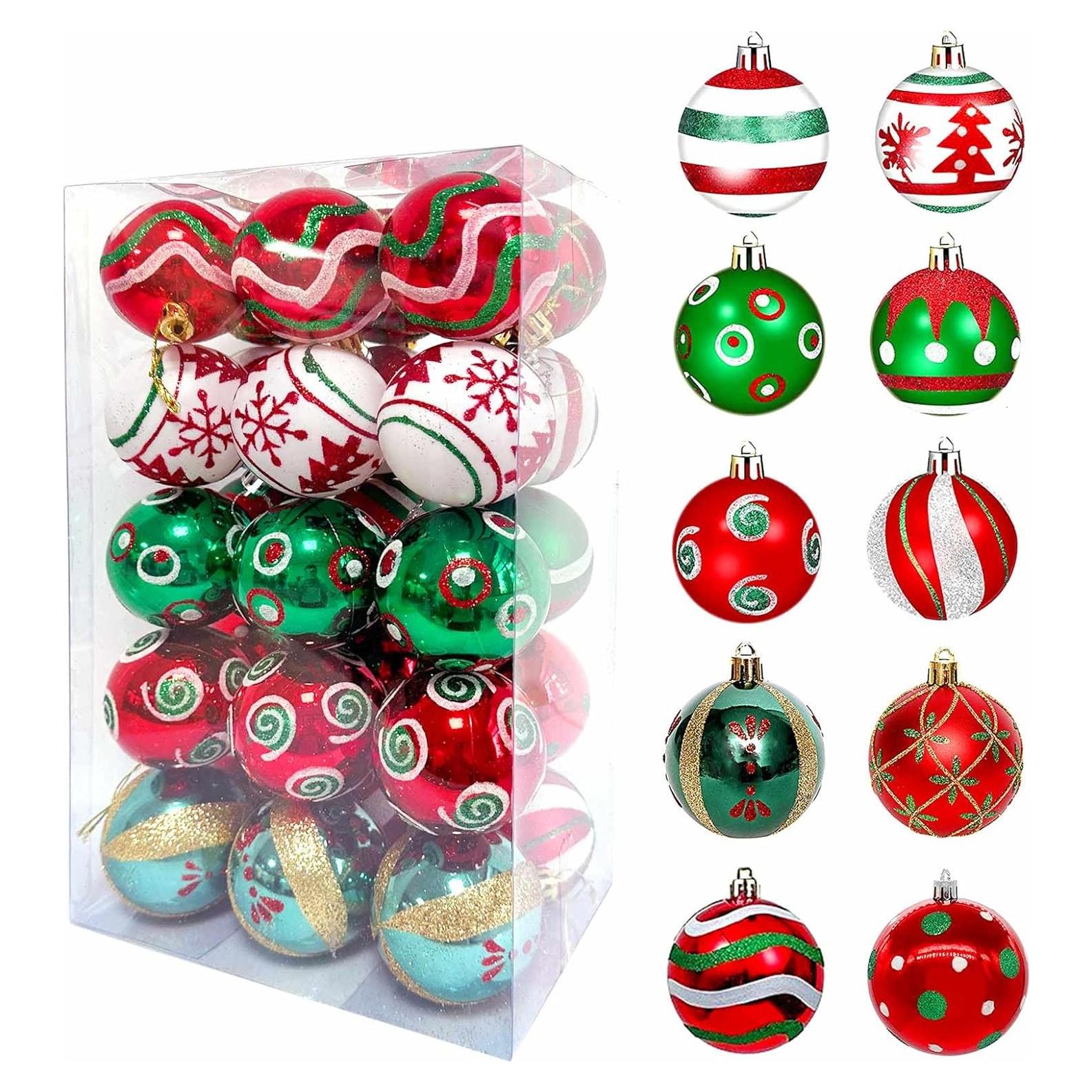 Set de 30 Bolas de Navidad KALOR 6cm Multicolor Decorativas