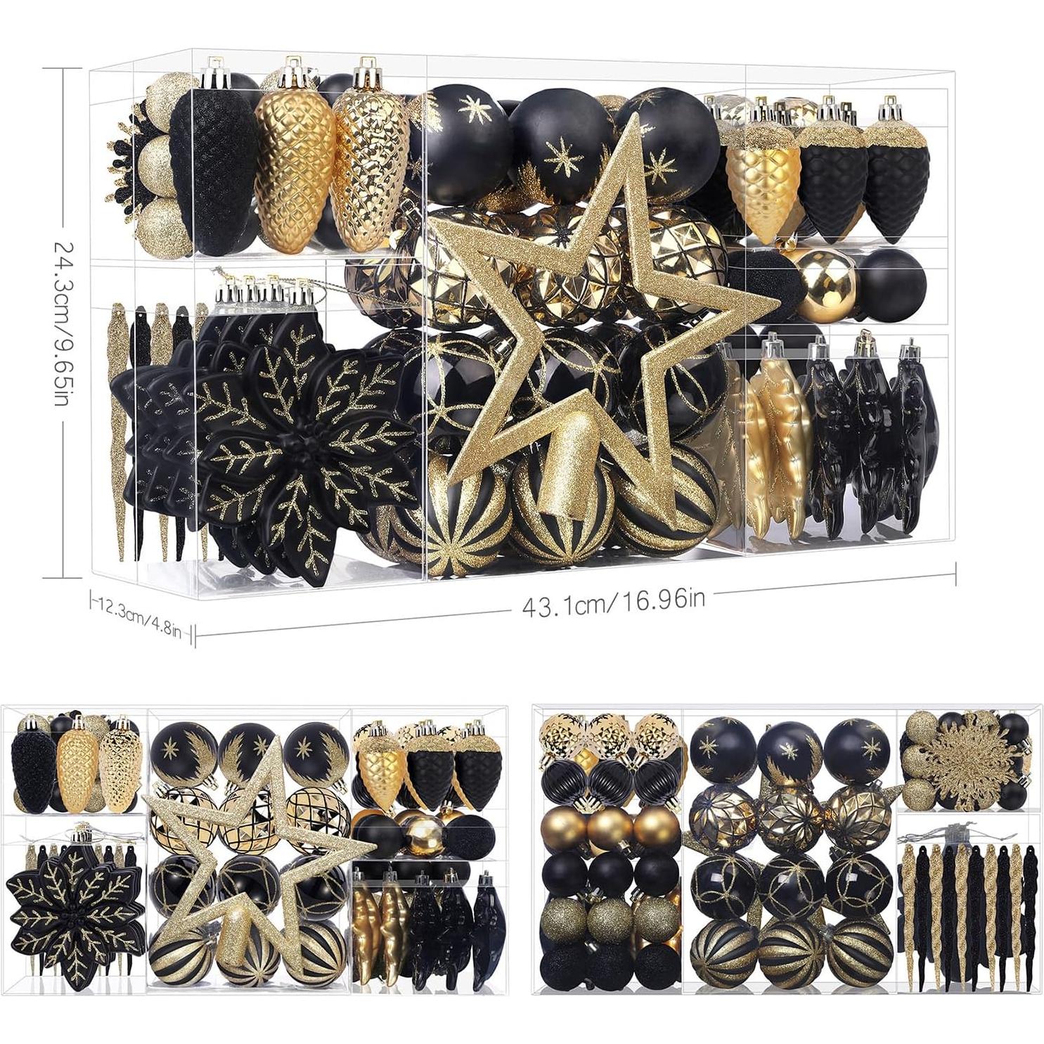 Conjunto de Adornos de Navidad SHareconn 106 Piezas Colorido