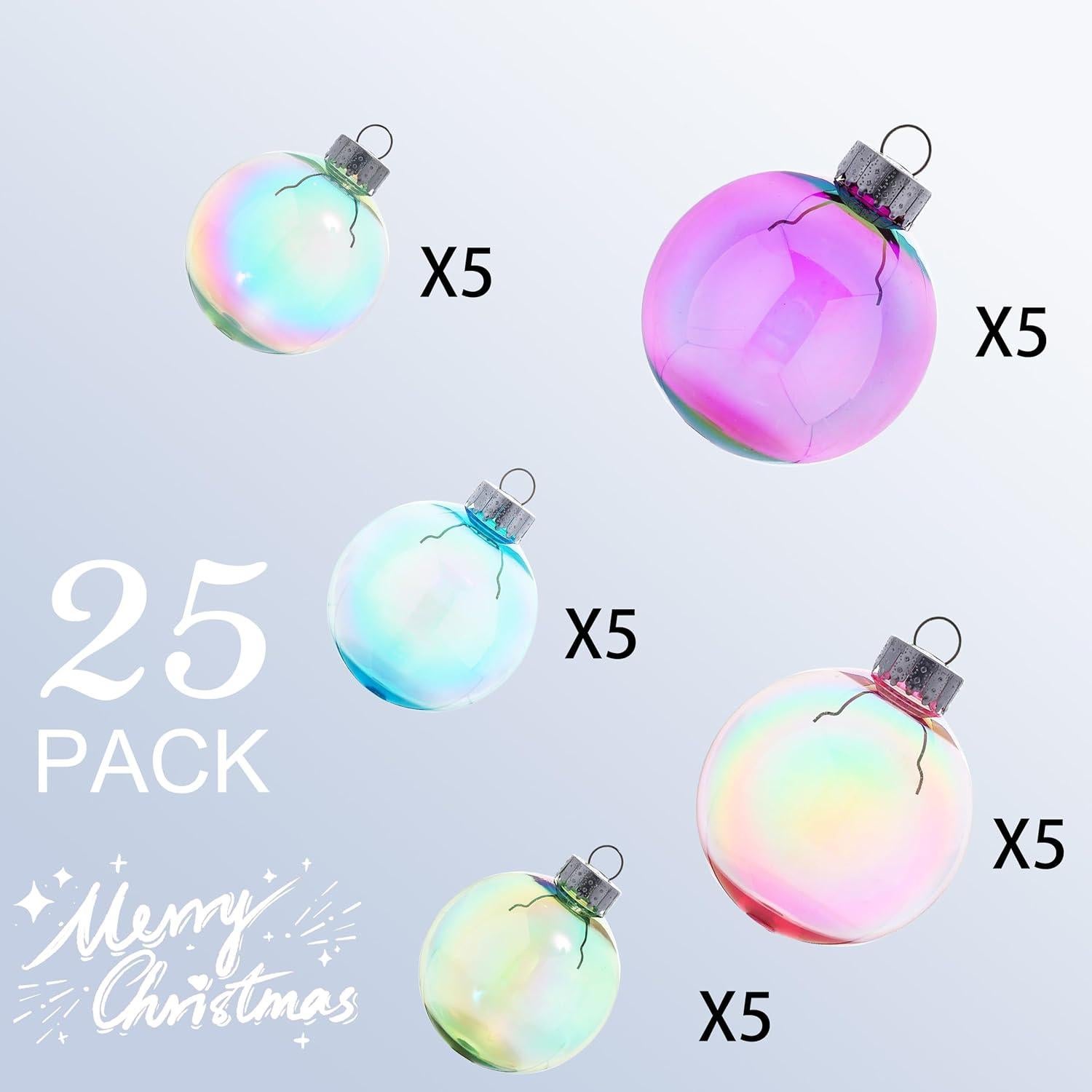 25 Bolas de Decoración Navideña Irrompibles Moonet 6.7cm