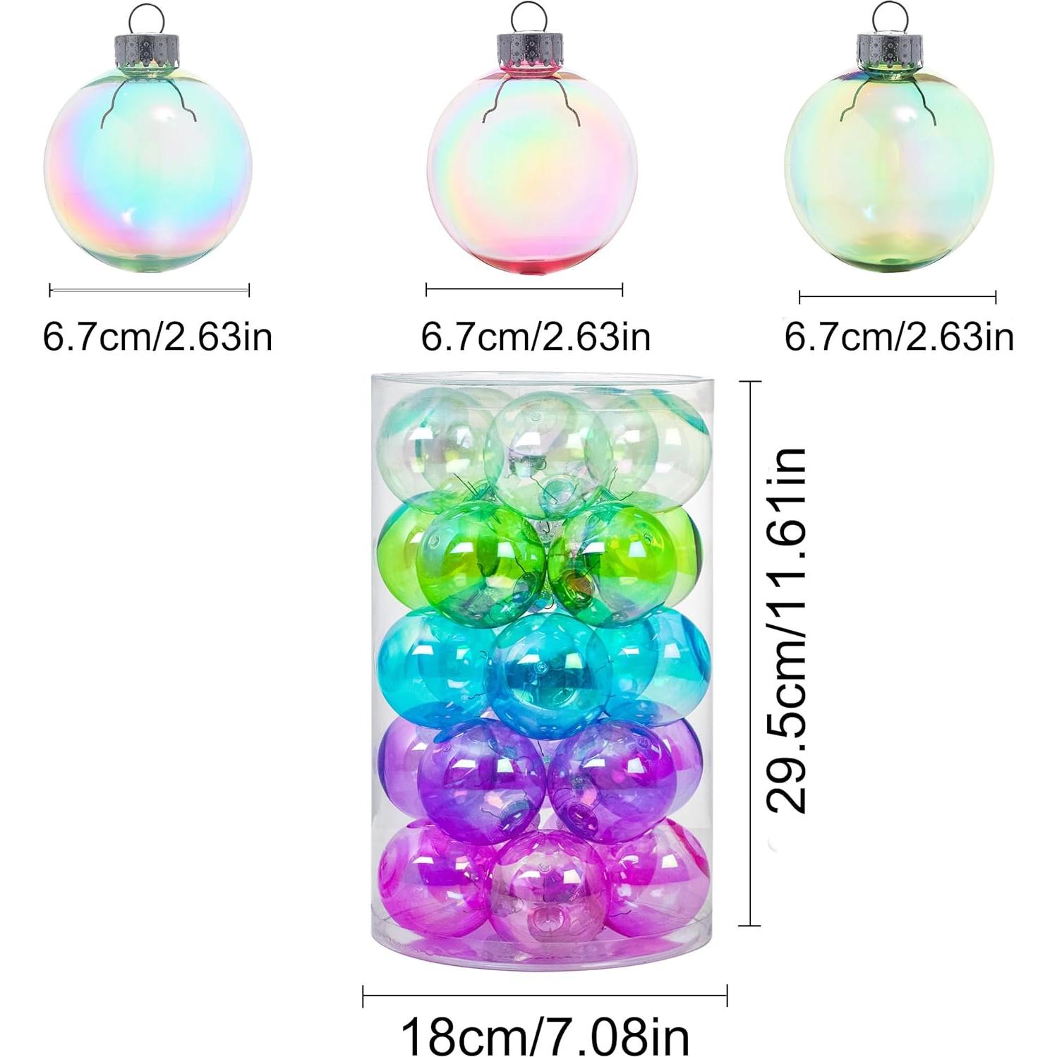 25 Bolas de Decoración Navideña Irrompibles Moonet 6.7cm