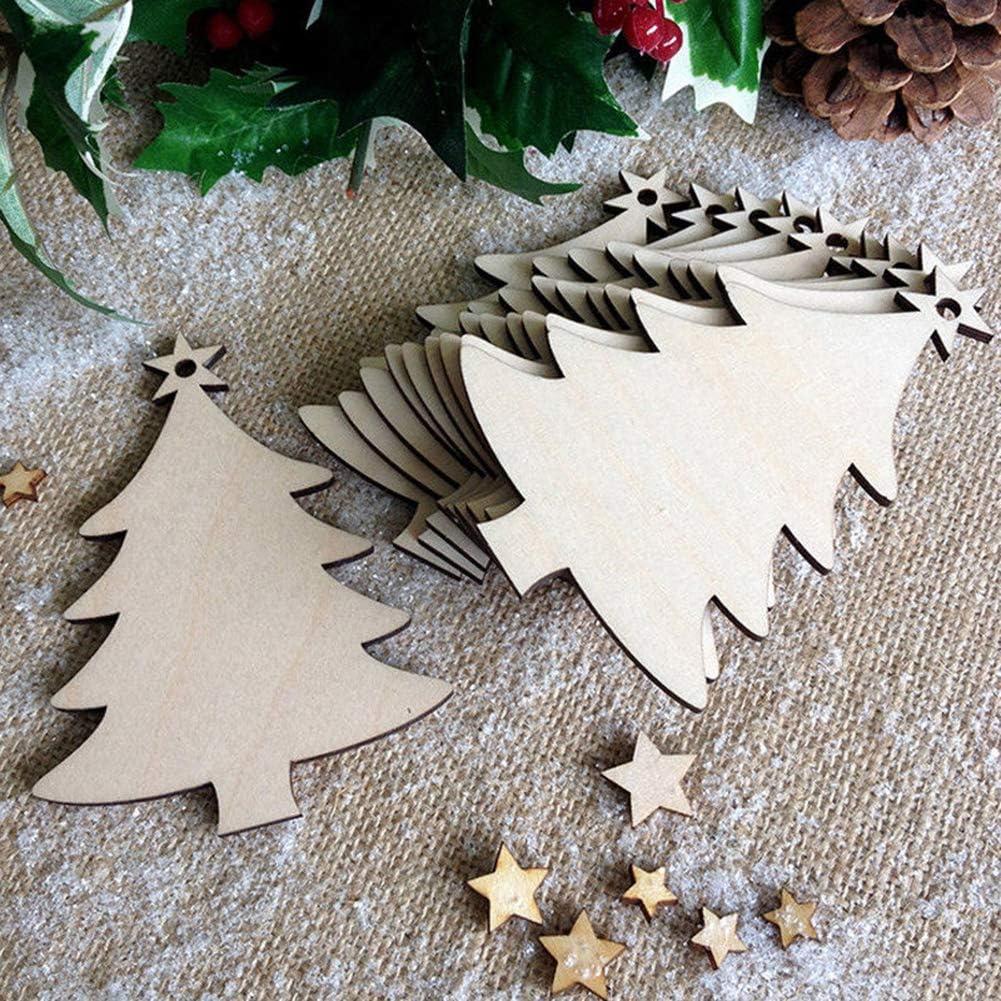 50 Adornos Navideños de Madera LEBERY para Manualidades DIY