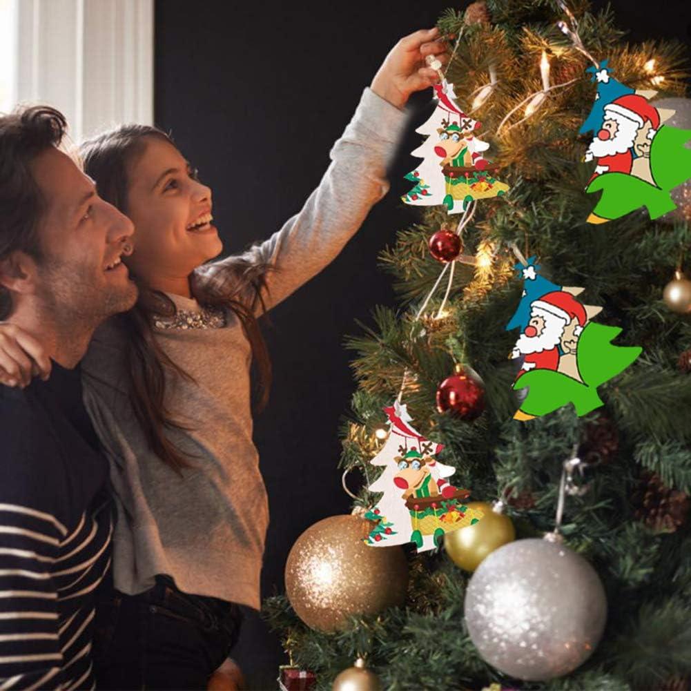 50 Adornos Navideños de Madera LEBERY para Manualidades DIY