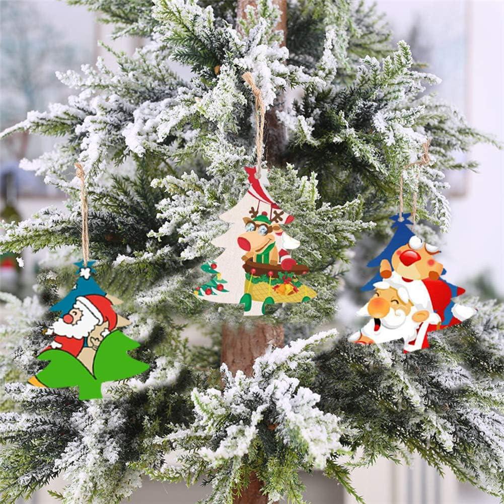 50 Adornos Navideños de Madera LEBERY para Manualidades DIY