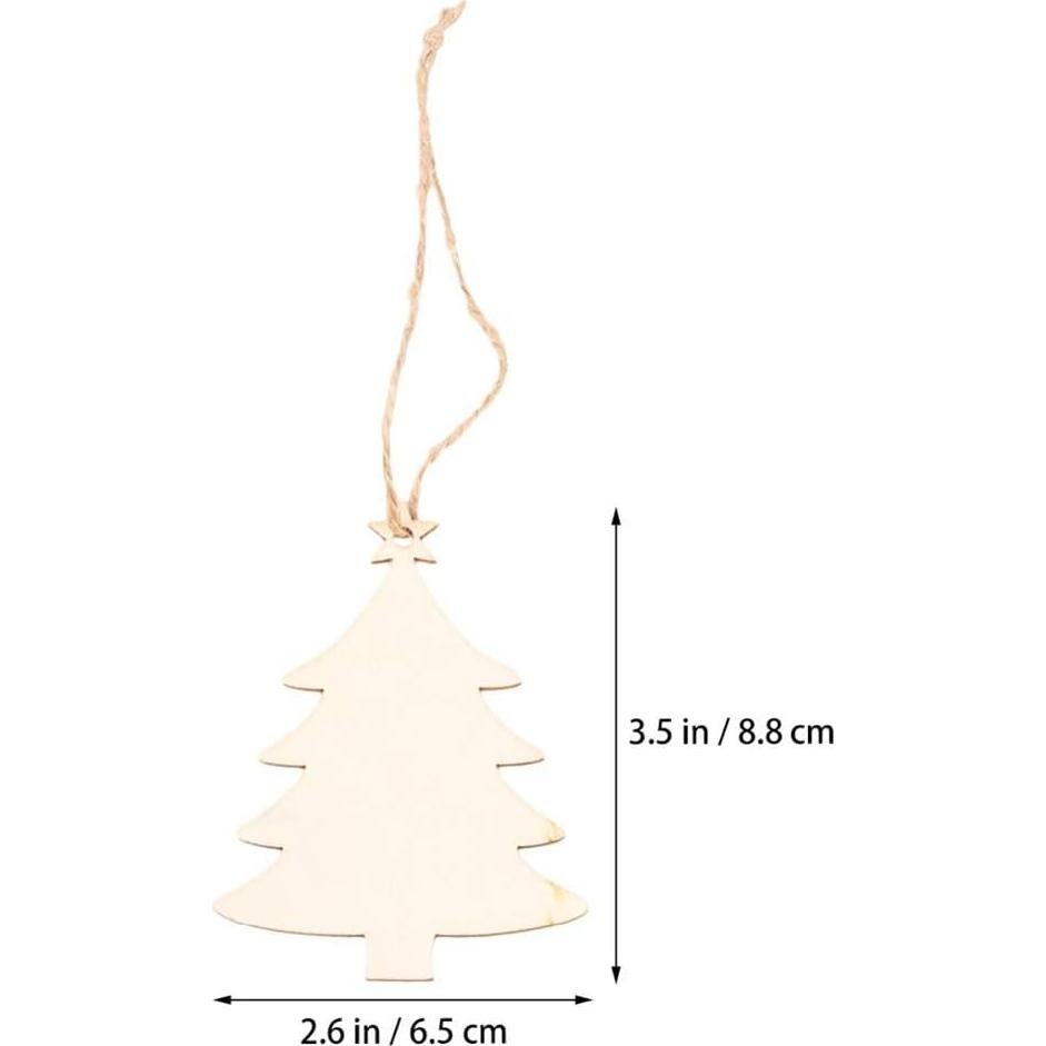 50 Adornos Navideños de Madera LEBERY para Manualidades DIY