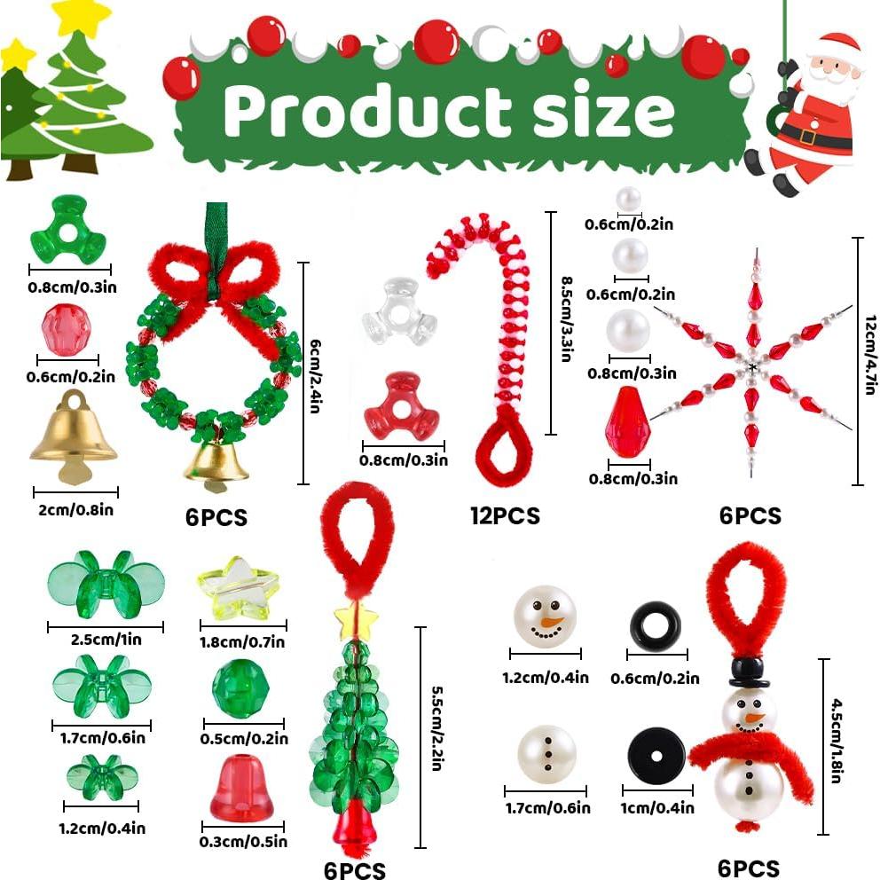 Kit de Adornos Navideños Vellibring 36 Sets DIY Miniaturas