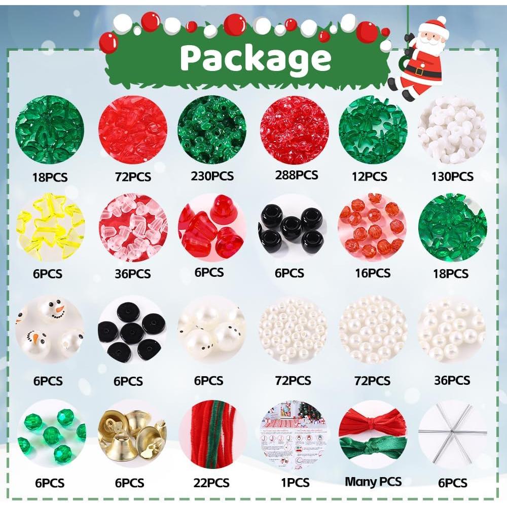 Kit de Adornos Navideños Vellibring 36 Sets DIY Miniaturas