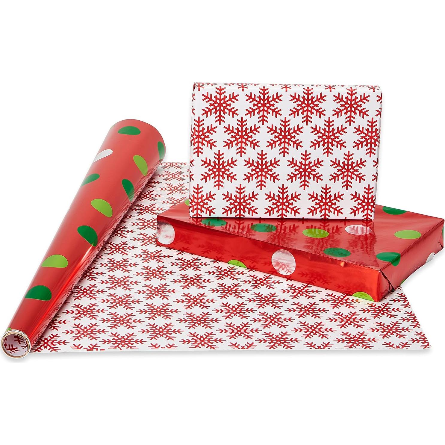 Papel de Regalo Navideño Reversible American Greetings 4 Rollos 9.29 m²