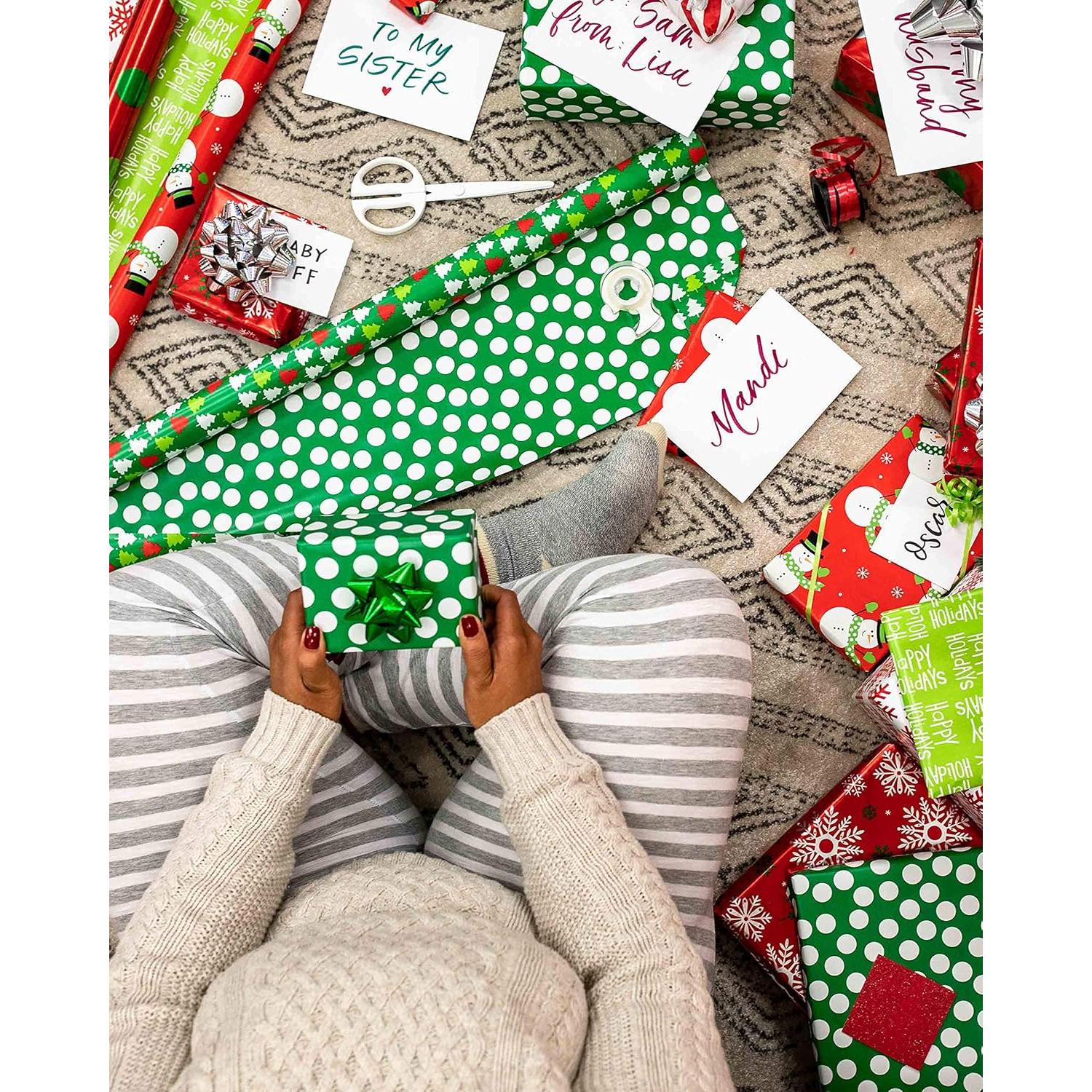 Papel de Regalo Navideño Reversible American Greetings 4 Rollos 9.29 m²