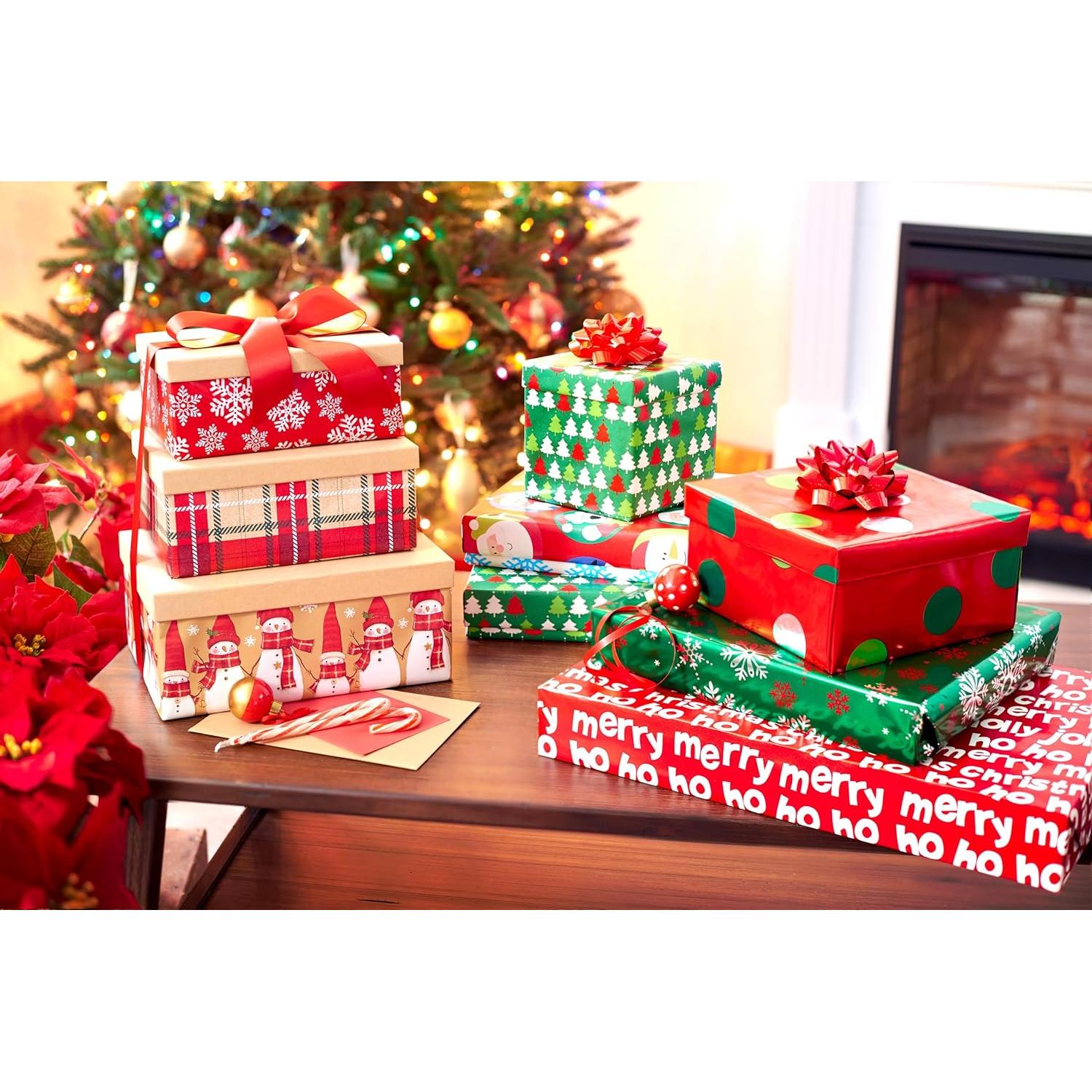 Papel de Regalo Navideño Reversible American Greetings 4 Rollos 9.29 m²