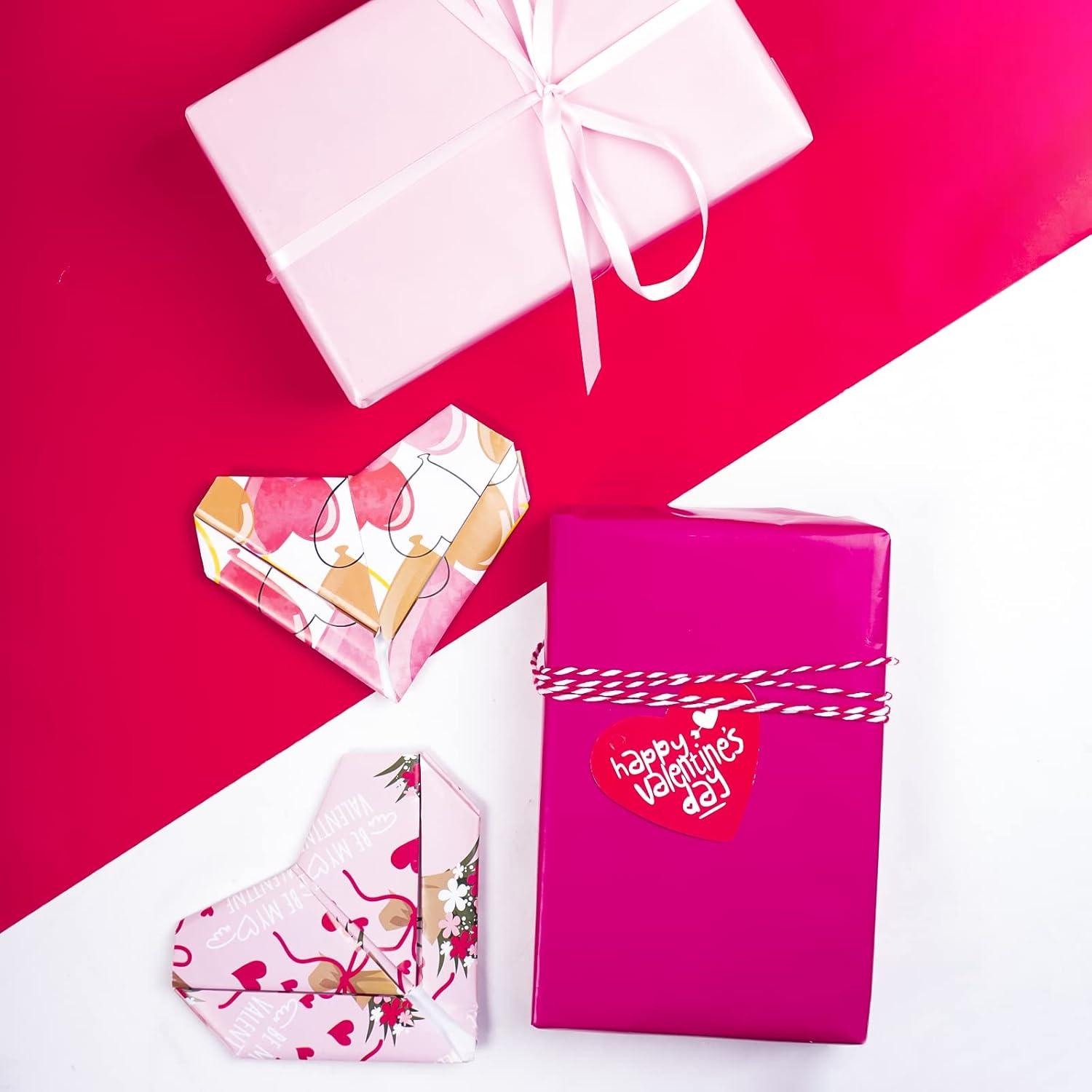 Papel de Regalo Rosa Pastel MAYPLUSS 3.93 m² - Puntos Fucsia