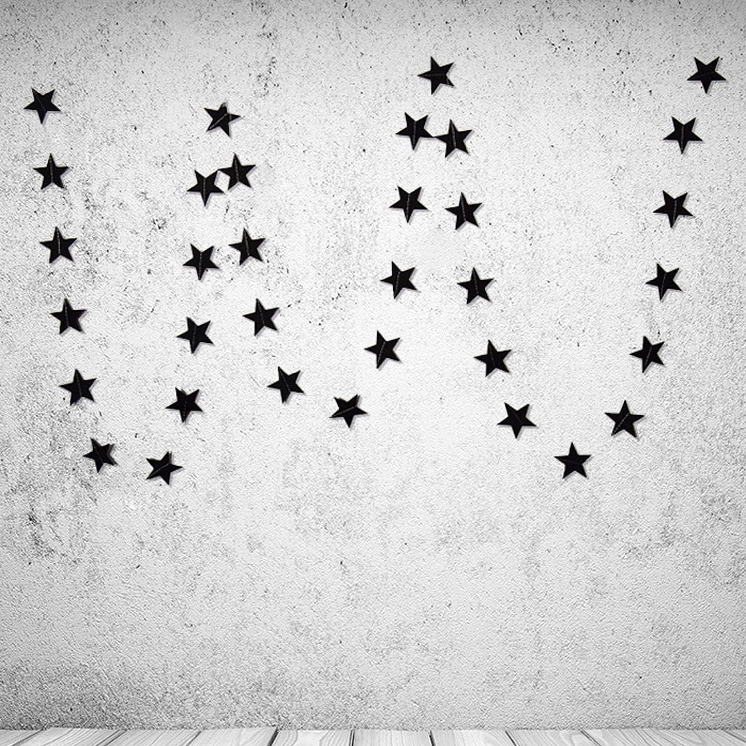 Guirnalda de Estrellas de Papel Brillante Honbay 2PCS 7 cm Negro