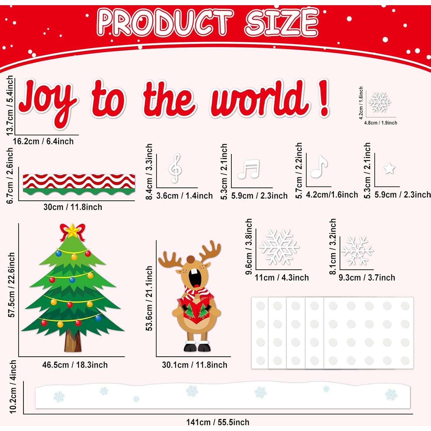 Juego de Decoración Navideña Naozinebi 49 Piezas Reno y Árbol