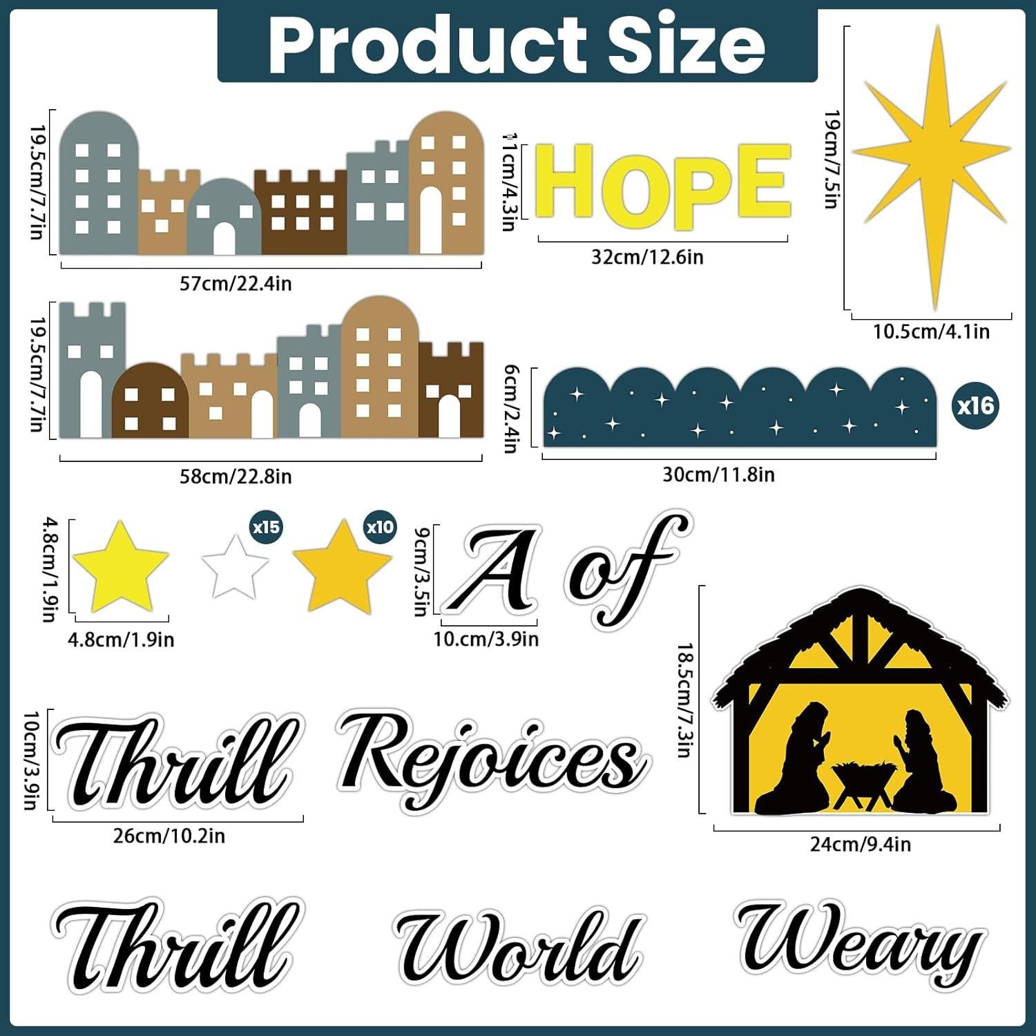 Conjunto de Decoraciones Religiosas de Natividad Saludo de Fiesta