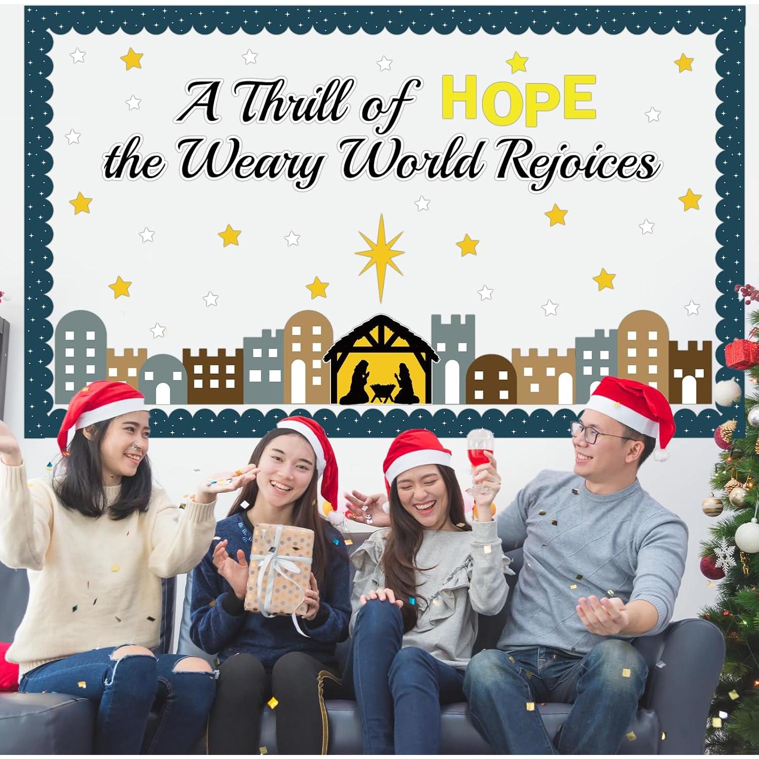 Conjunto de Decoraciones Religiosas de Natividad Saludo de Fiesta