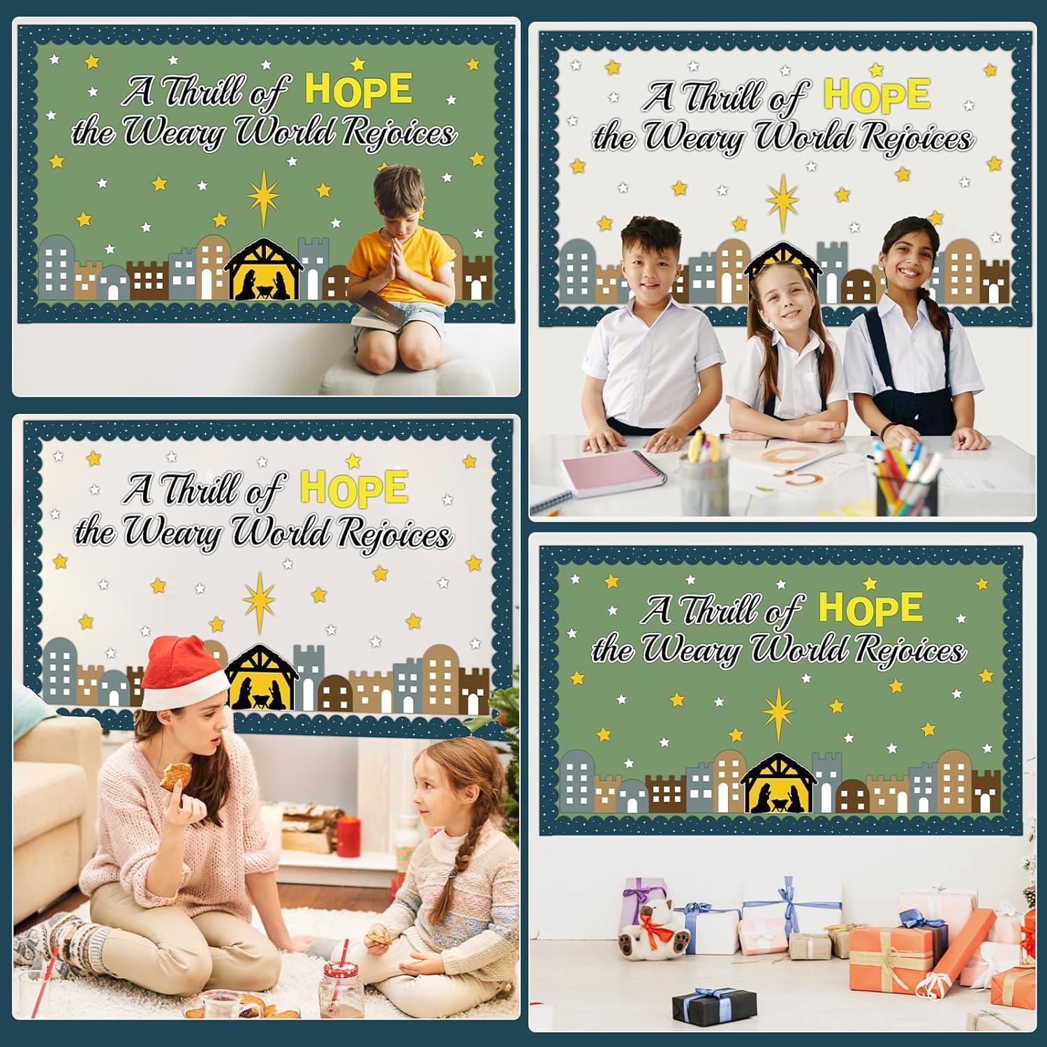 Conjunto de Decoraciones Religiosas de Natividad Saludo de Fiesta