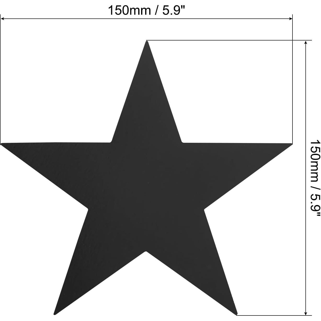 Recortes de Estrellas PATIKIL 48 Piezas 150mm Negro