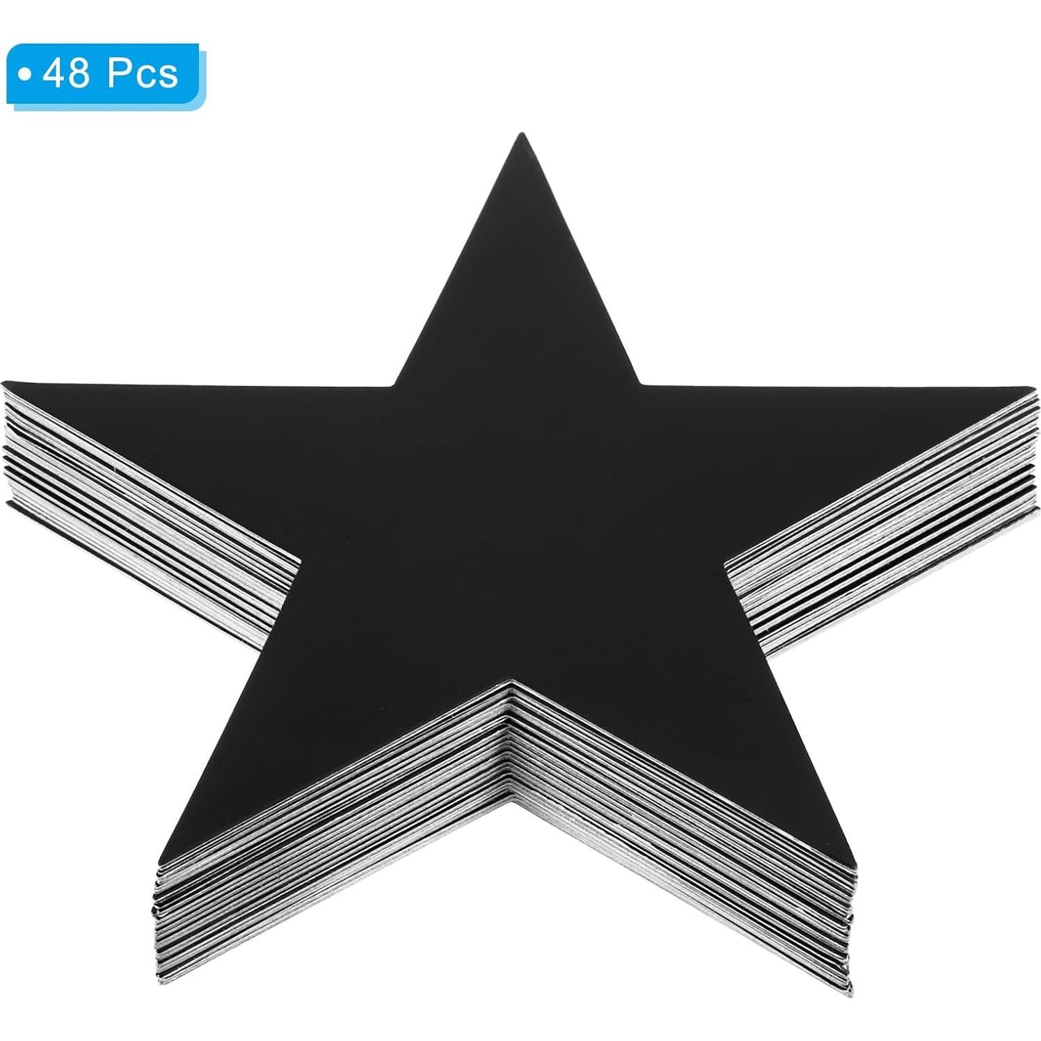 Recortes de Estrellas PATIKIL 48 Piezas 150mm Negro