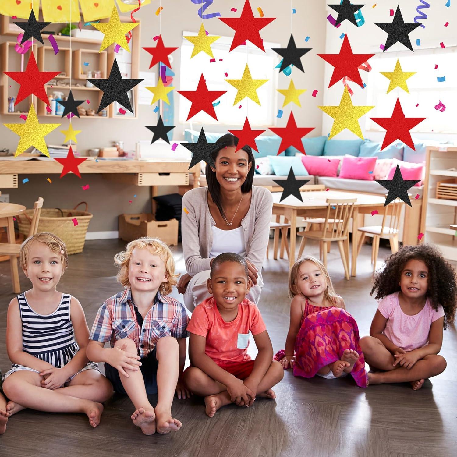 256 Recortes de Estrellas Brillantes Ctosree - Decoración de Papel