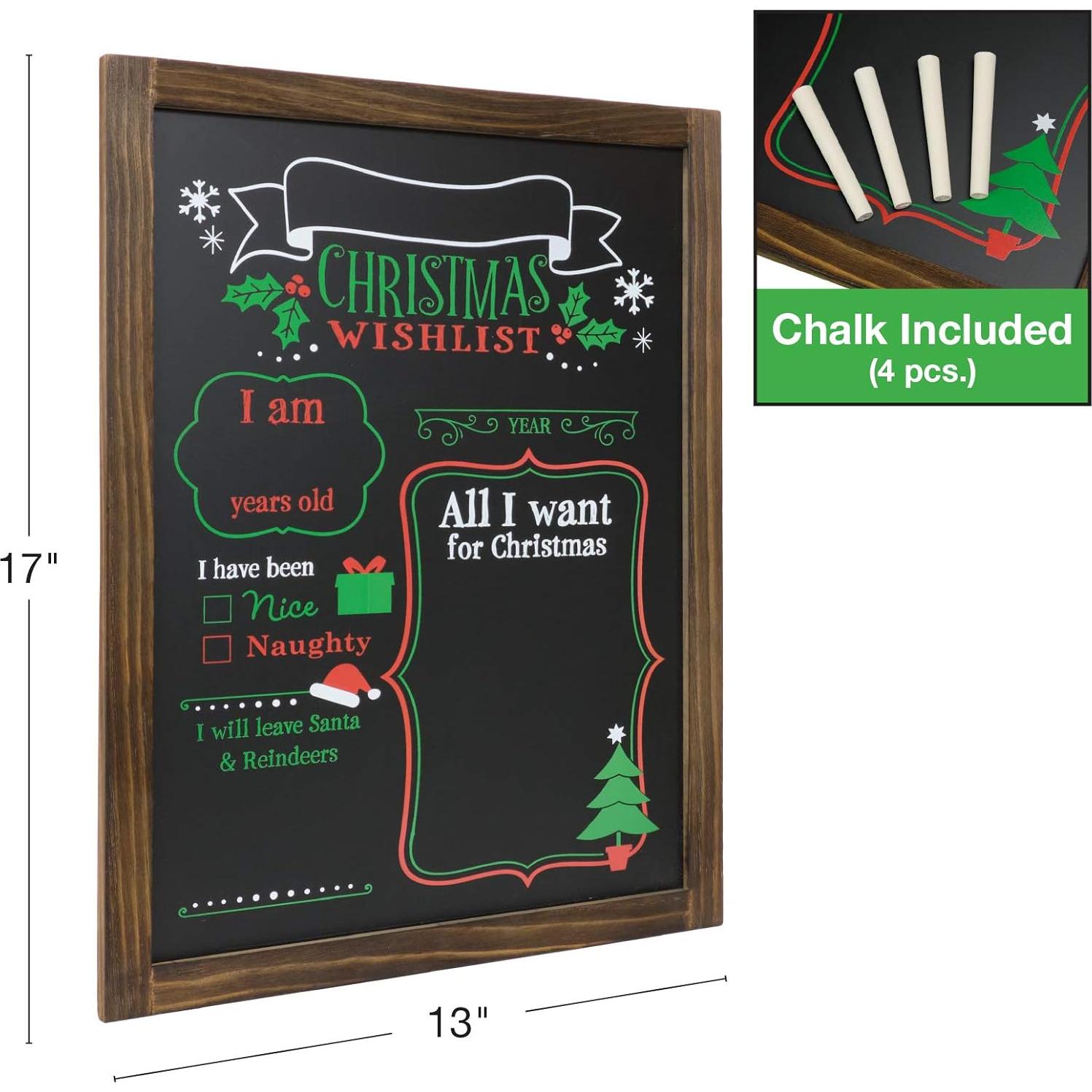 Marco de Foto de Pizarra de Madera Excello 44 x 33 cm Navidad