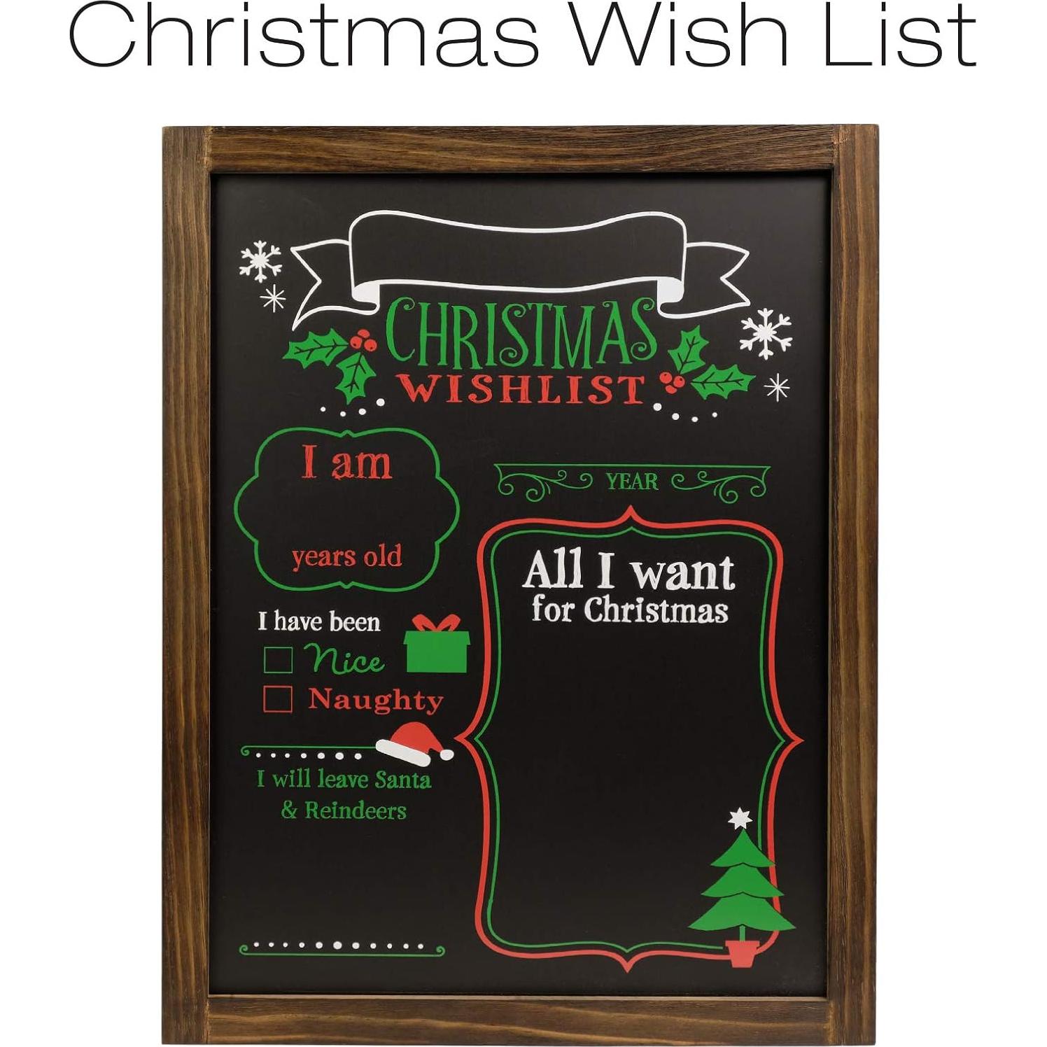 Marco de Foto de Pizarra de Madera Excello 44 x 33 cm Navidad