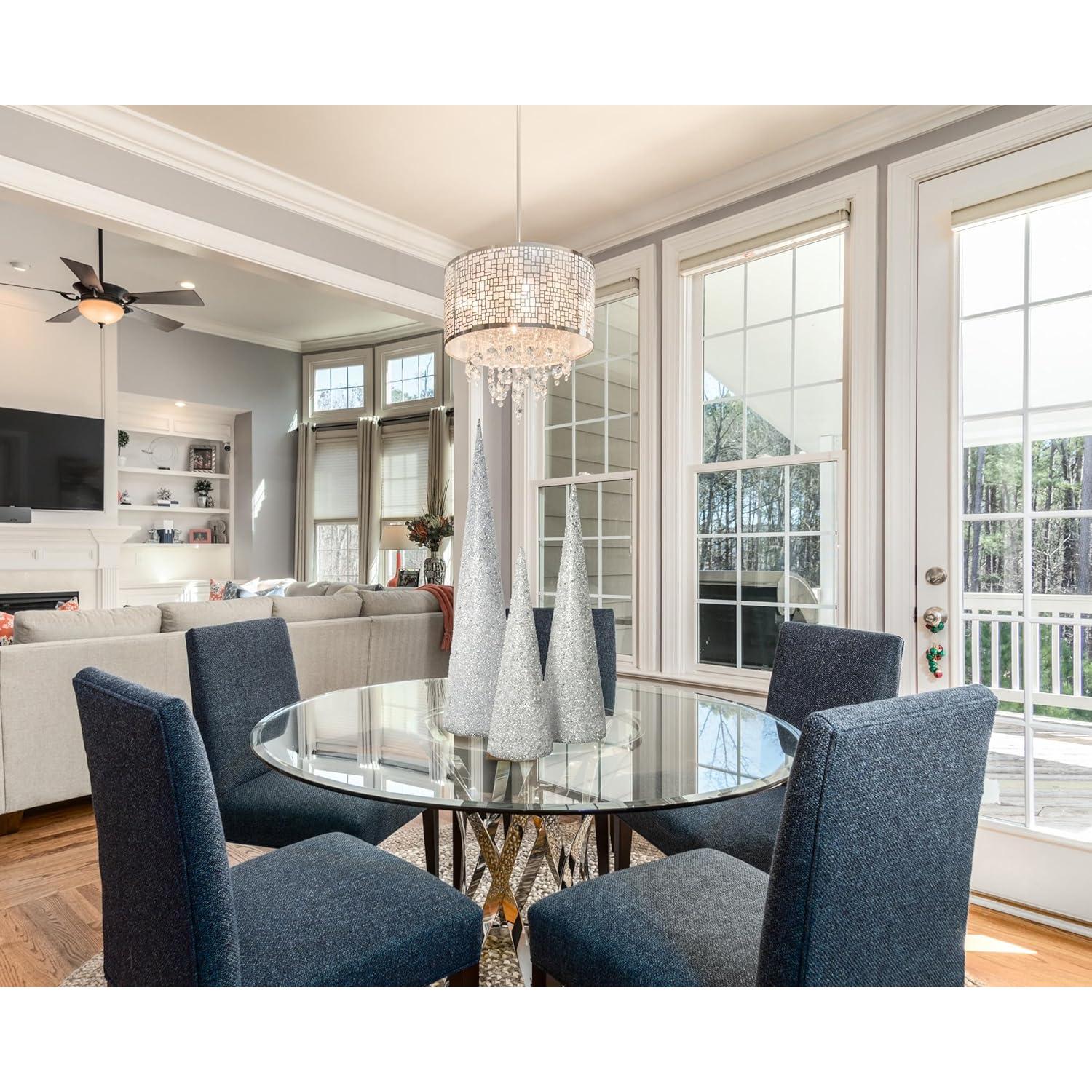 Set de 3 Árboles de Cono de Navidad TenWaterloo Plata 18-30"