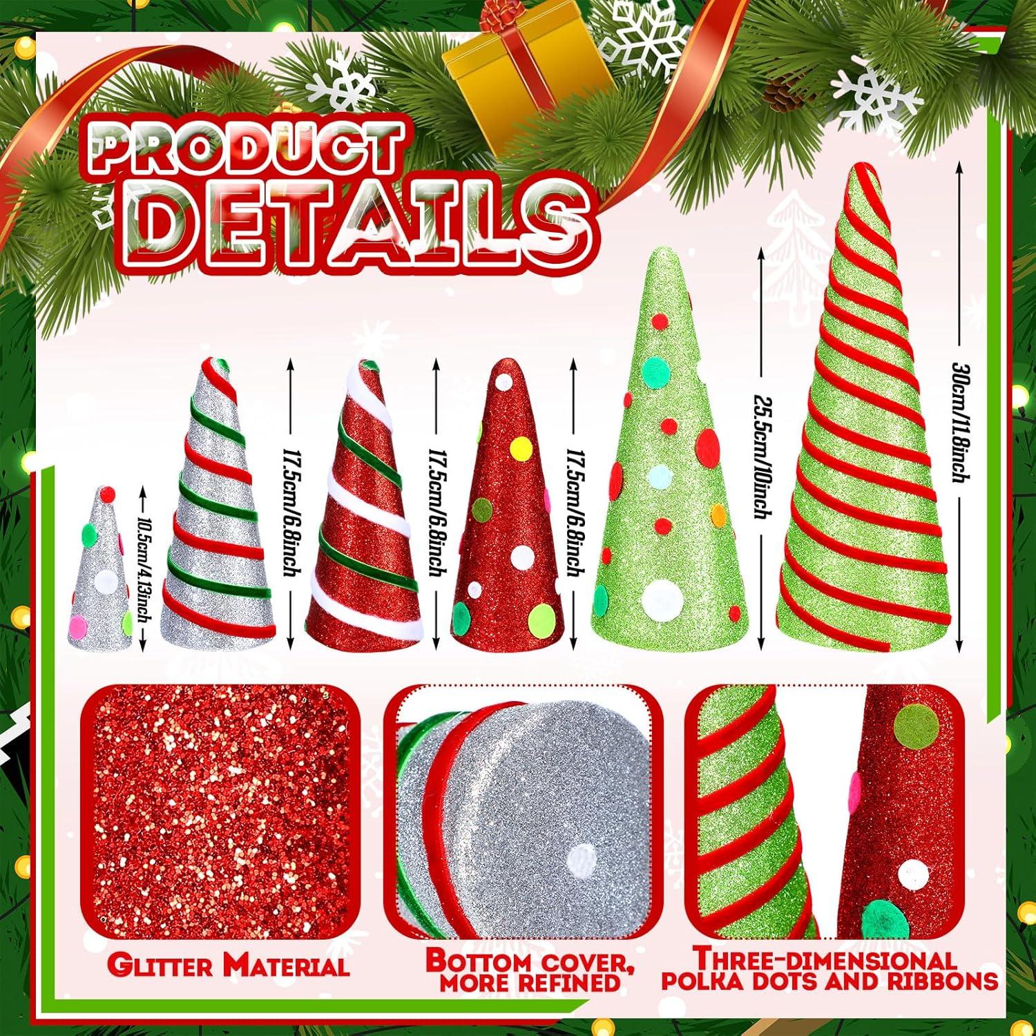 Conjunto de Decoraciones de Árbol de Navidad Marsui 6 Pcs