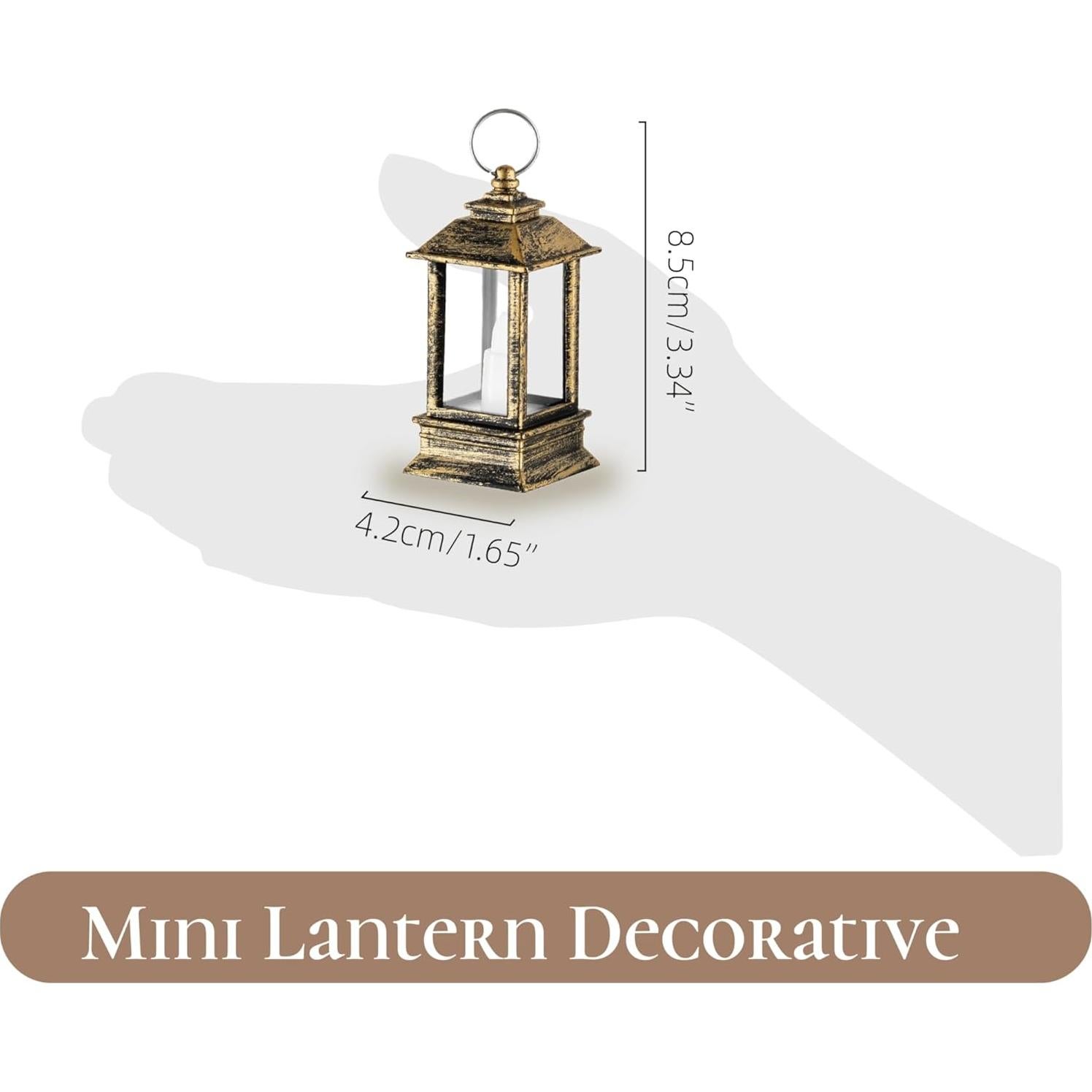 Faroles Decorativos Mini de Latón Staymoment - 24 Piezas LED