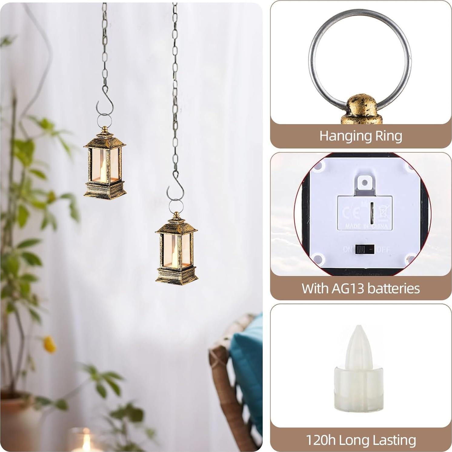 Faroles Decorativos Mini de Latón Staymoment - 24 Piezas LED