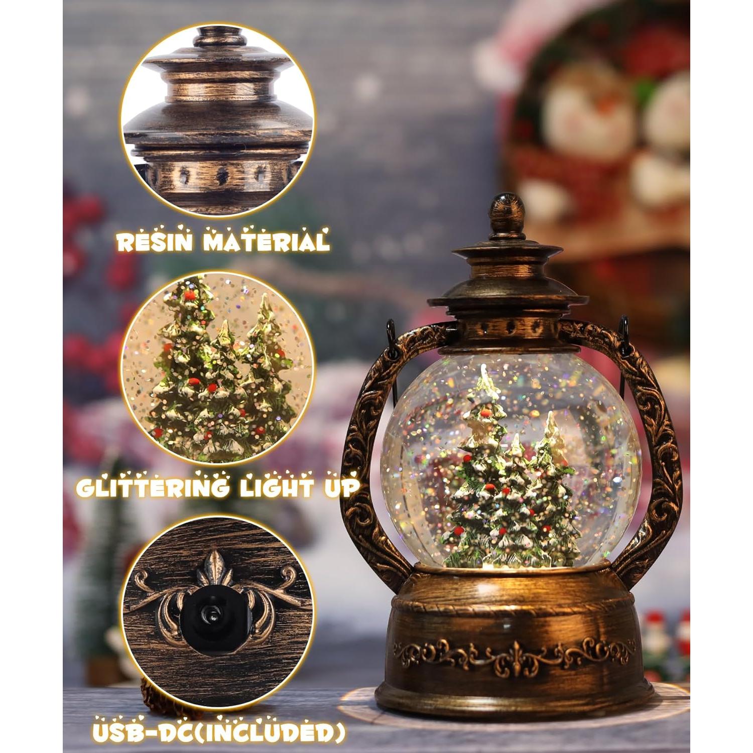 Lámpara de Globo de Nieve Musical Seschrist con Temporizador 6H