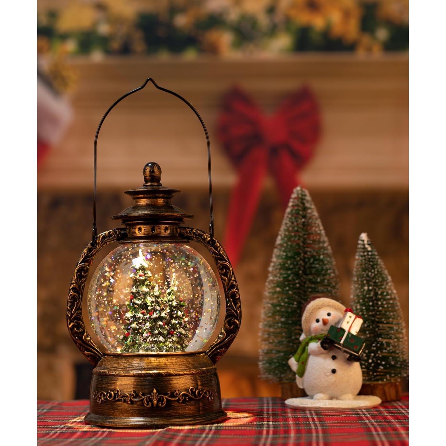 Lámpara de Globo de Nieve Musical Seschrist con Temporizador 6H