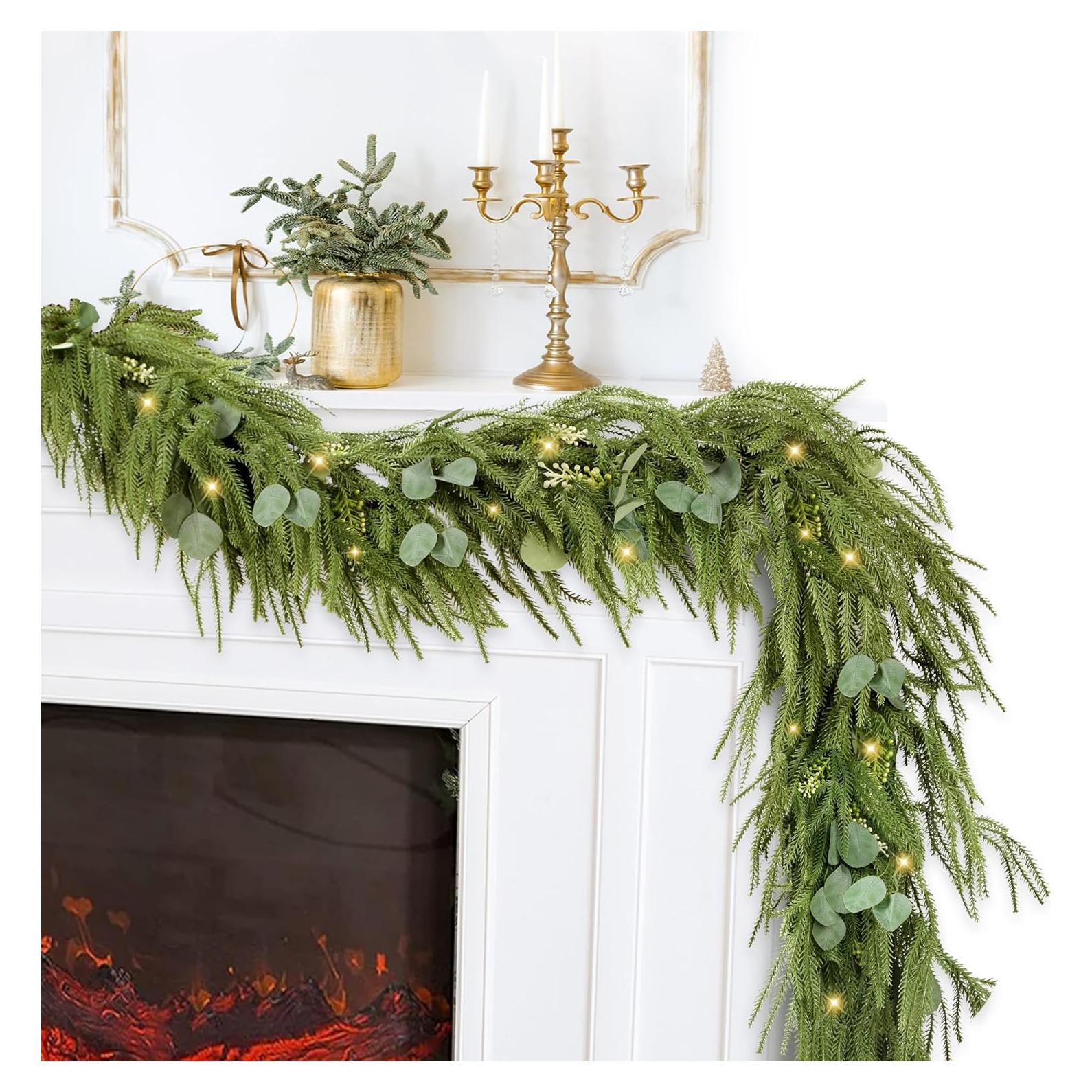 Guirnalda Navideña Sggvecsy 1.83 m Pino Norfolk Artificial