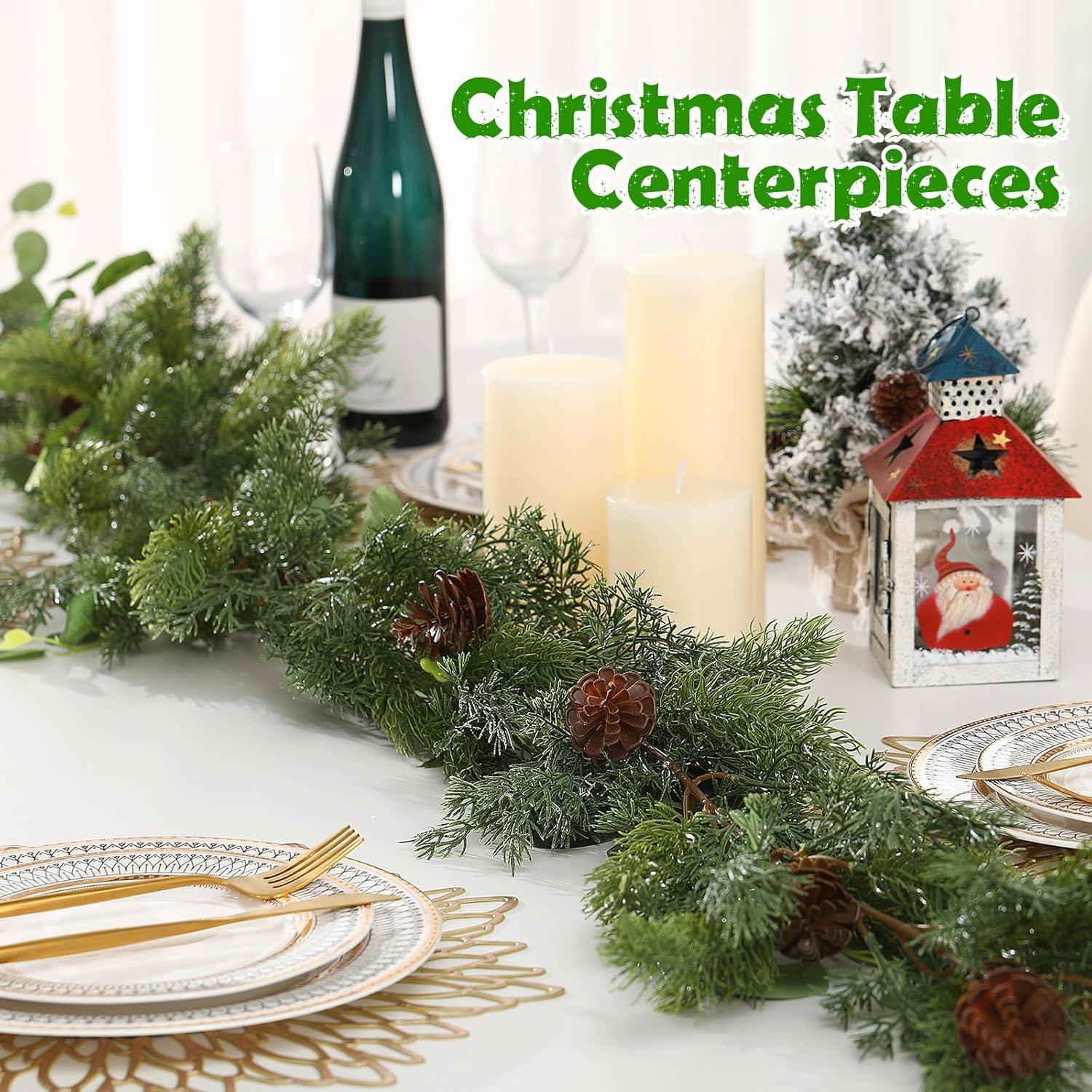 Guirnalda Navideña Artificial XunYee 1.83m con Conos y Eucalipto