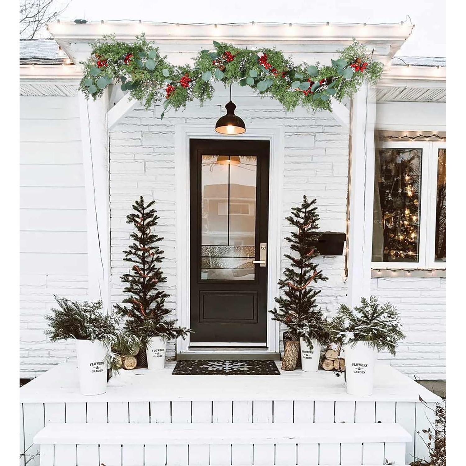 Guirnalda Navideña de Pino 1.83m DearHouse HD-1341 con Baya Roja