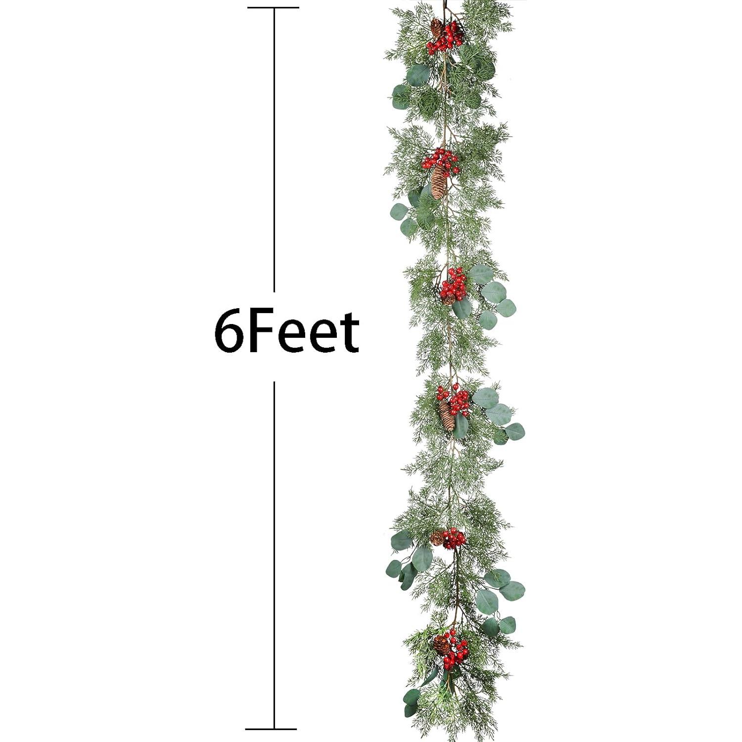 Guirnalda Navideña de Pino 1.83m DearHouse HD-1341 con Baya Roja