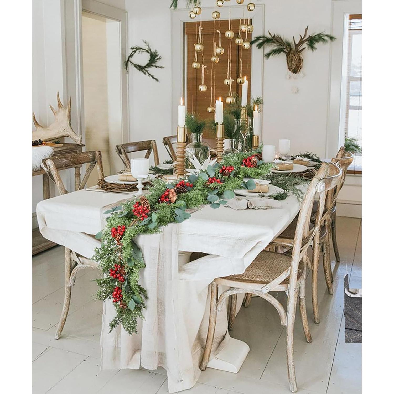 Guirnalda Navideña de Pino 1.83m DearHouse HD-1341 con Baya Roja