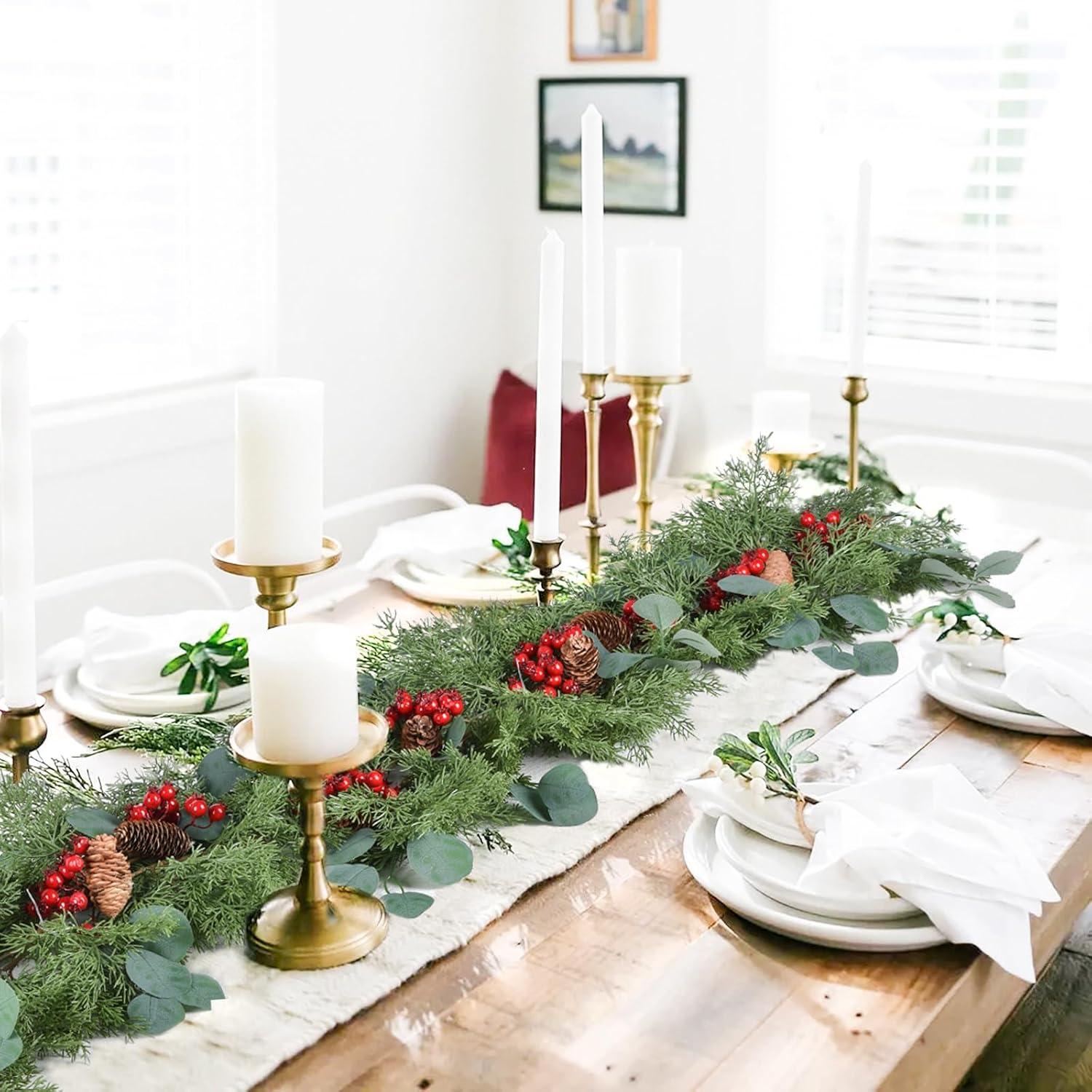 Guirnalda Navideña de Pino 1.83m DearHouse HD-1341 con Baya Roja