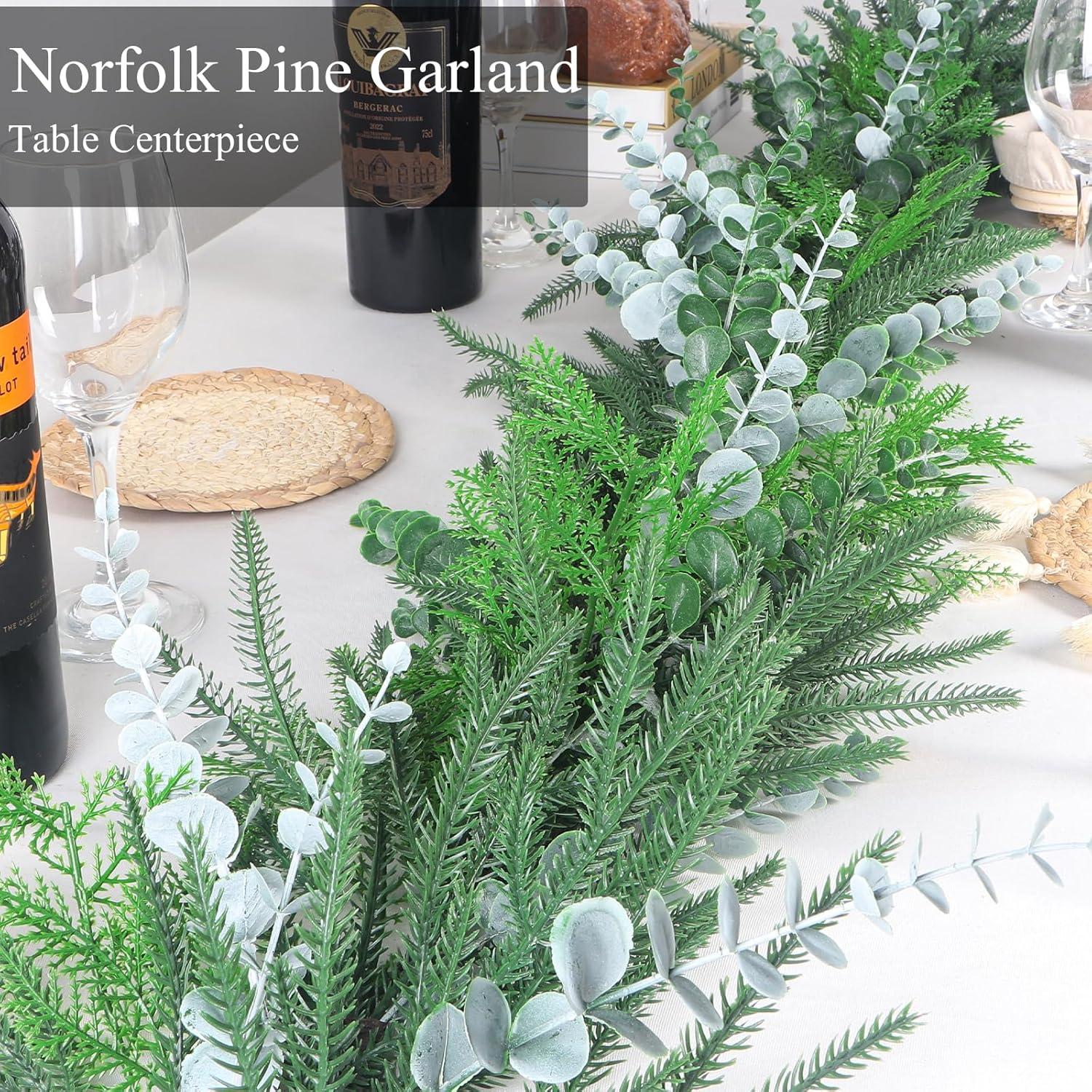 Guirnalda Artificial Eucalipto Norfolk 1.83m con Luces TISEMENT