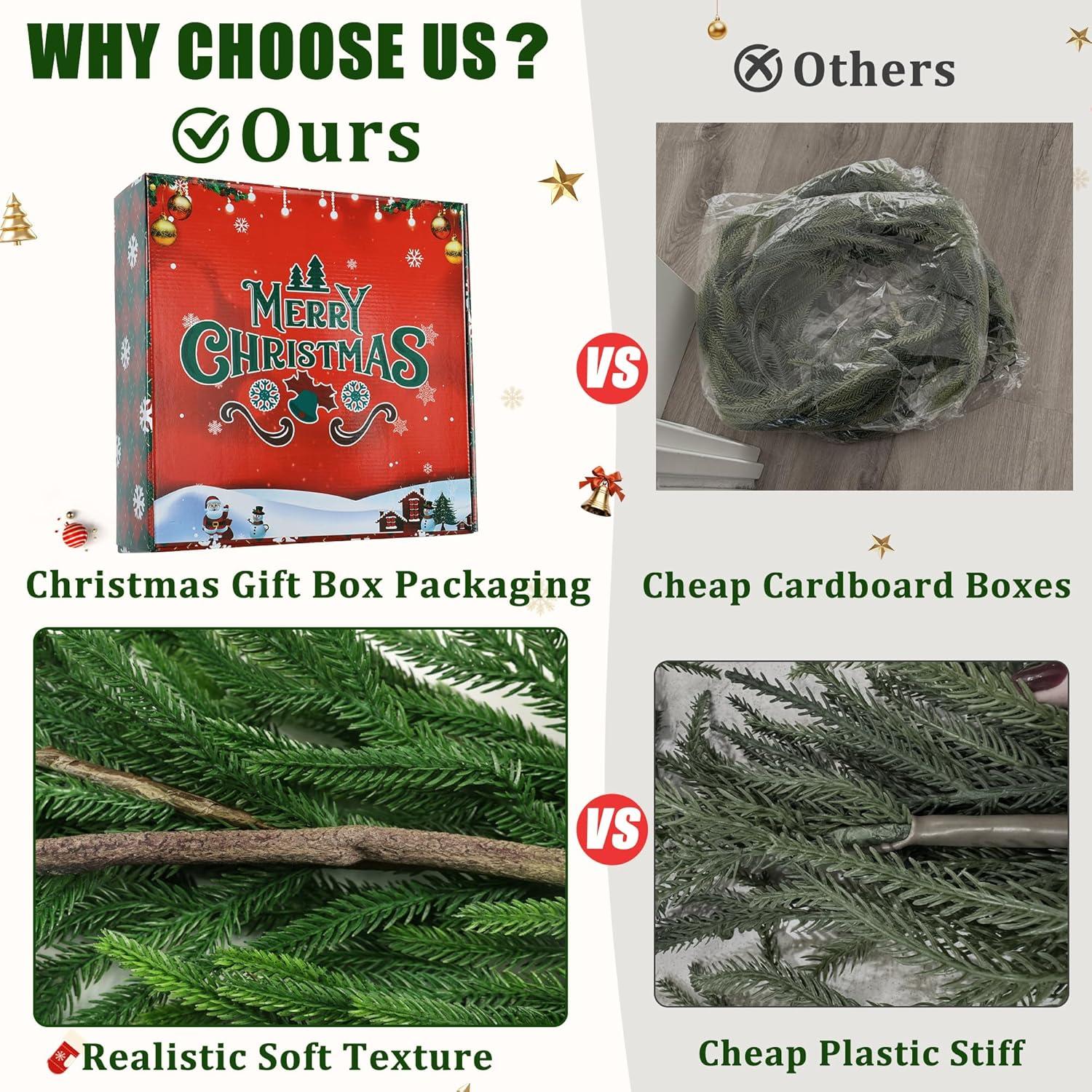 Guirnalda Navideña Artificial MDSTBN 1.83m Verde Realista