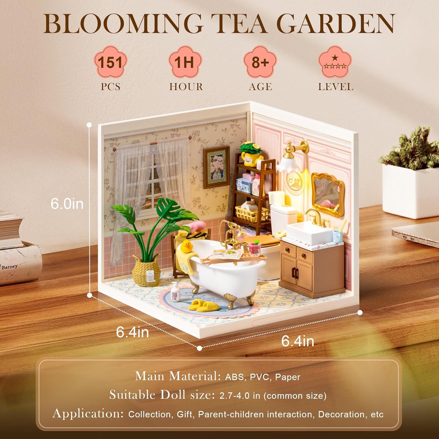 Rolife Casa Miniatura DIY Baño Pop Bubble 16.26 cm para Adultos