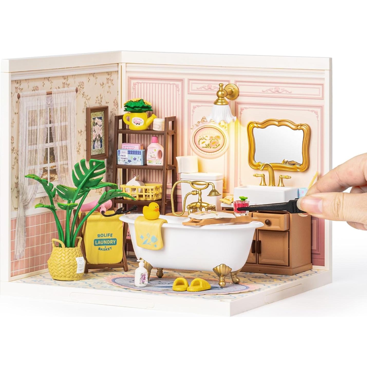Rolife Casa Miniatura DIY Baño Pop Bubble 16.26 cm para Adultos